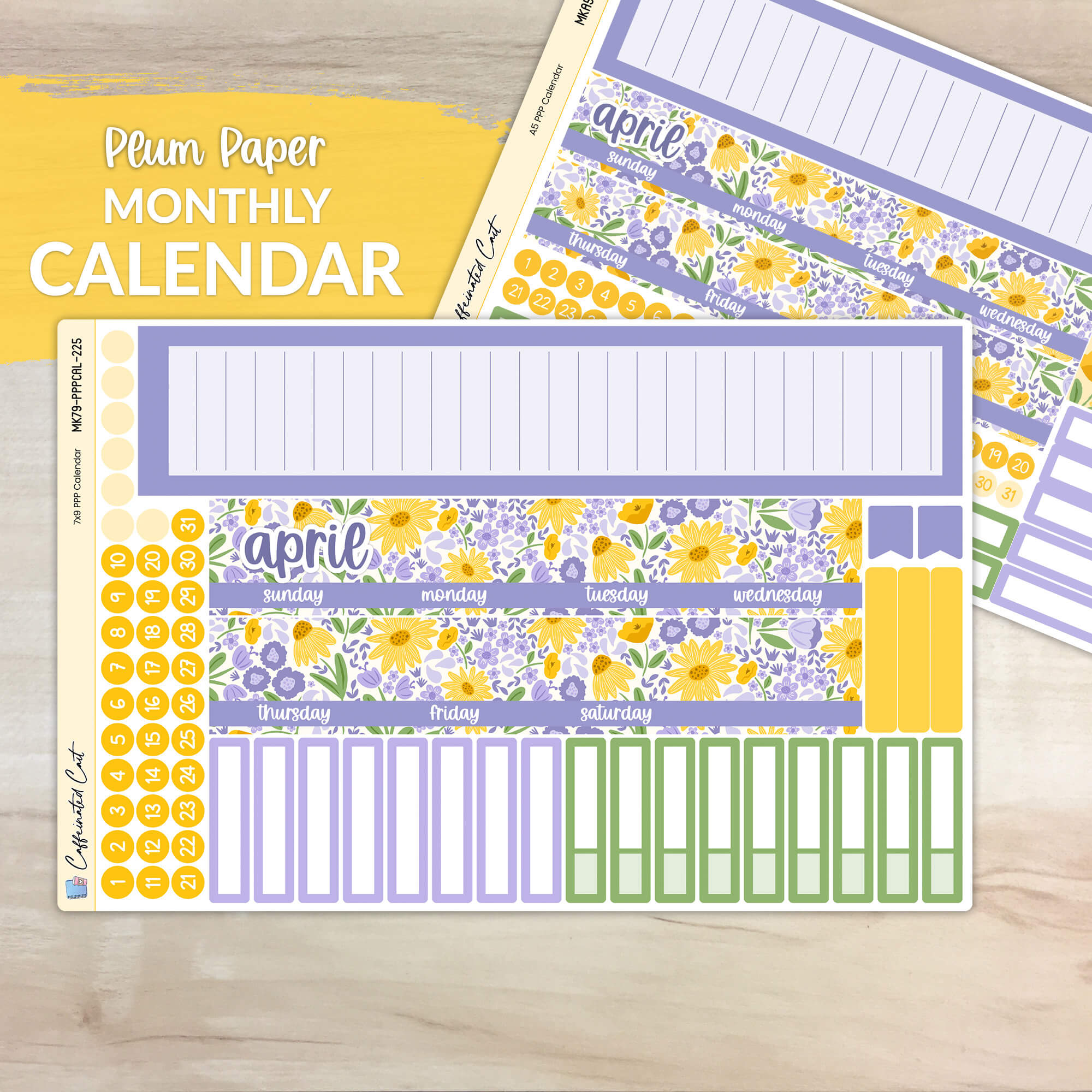 Calendar Kit for PLUM PAPER Planners - Wildflowers [ 225 ]