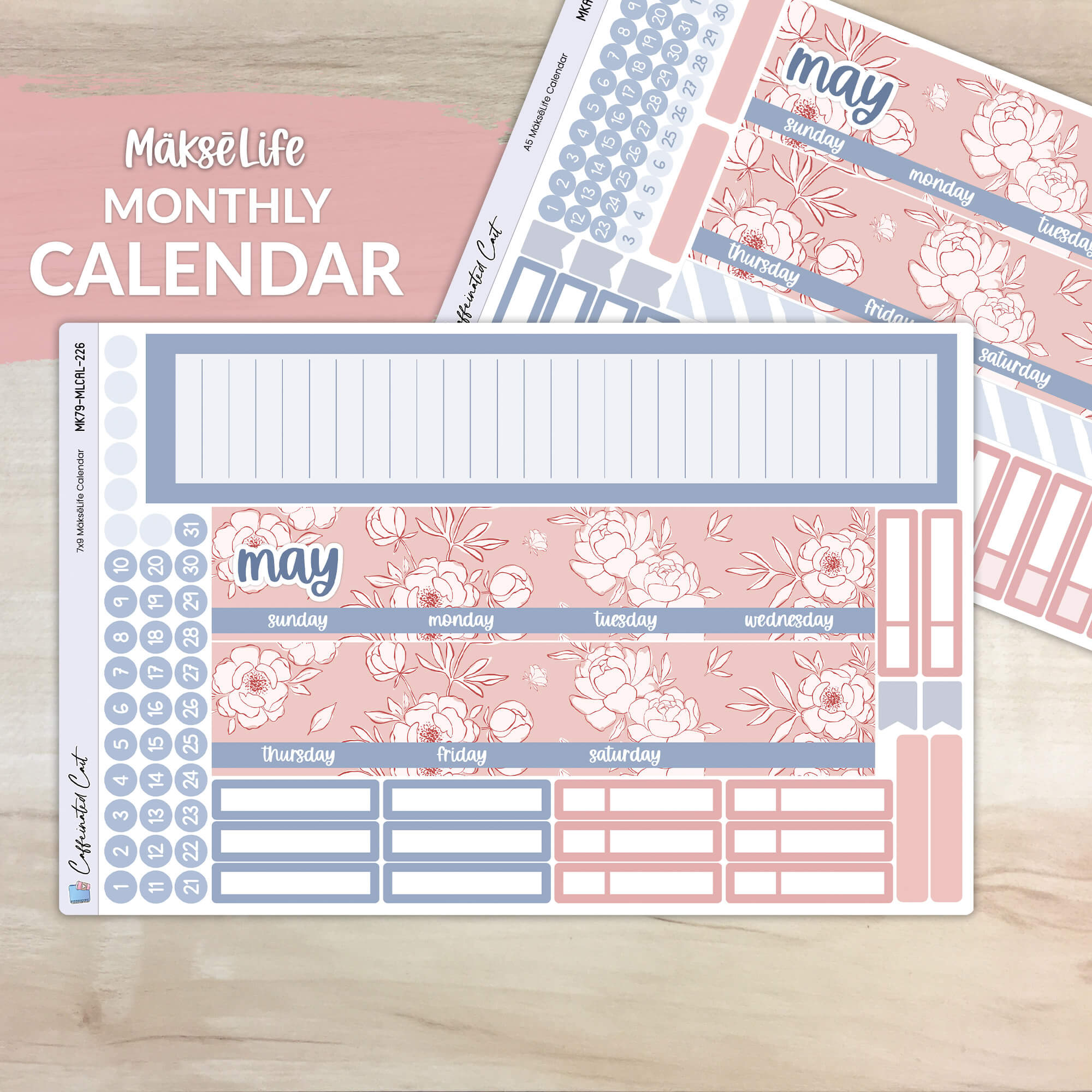 Calendar Kit for MAKSELIFE Planners - Lovely [ 226 ]