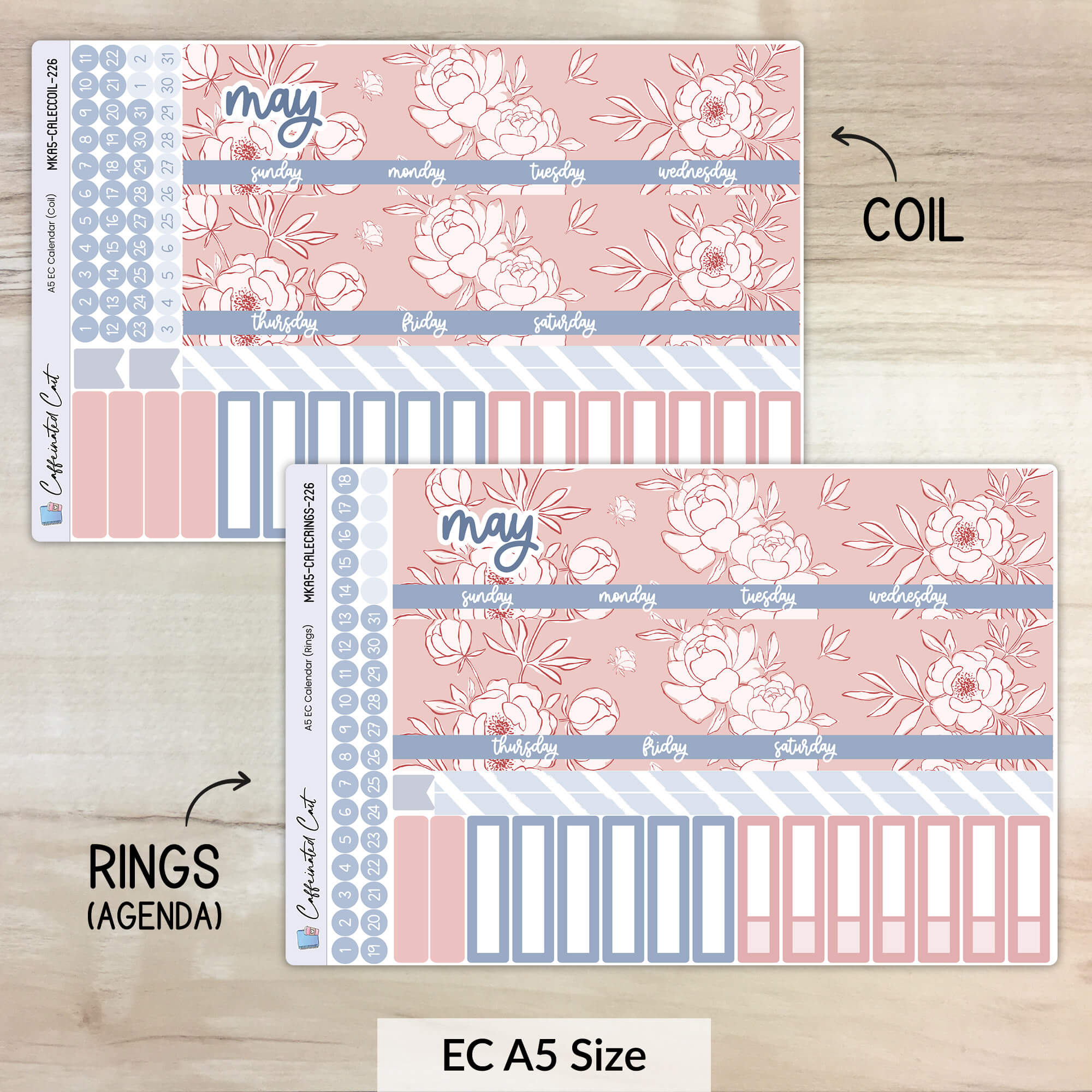 Calendar Kit for ERIN CONDREN Planners - Lovely [ 226 ]