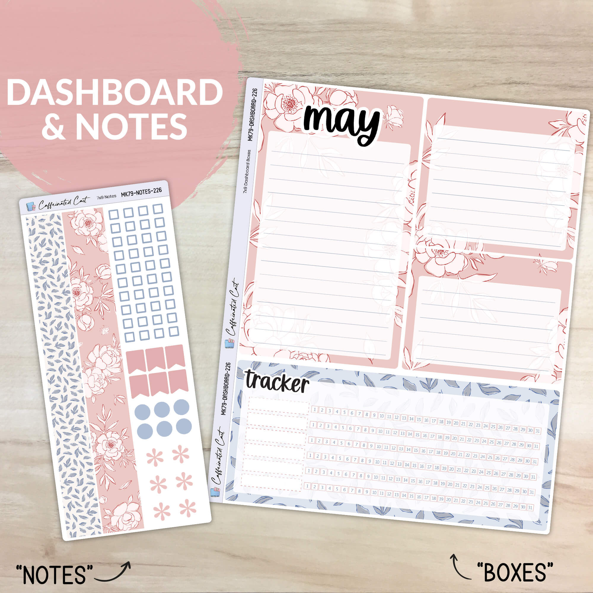 Dashboard & Notes Kit for ERIN CONDREN Planners - Lovely [ 226 ]