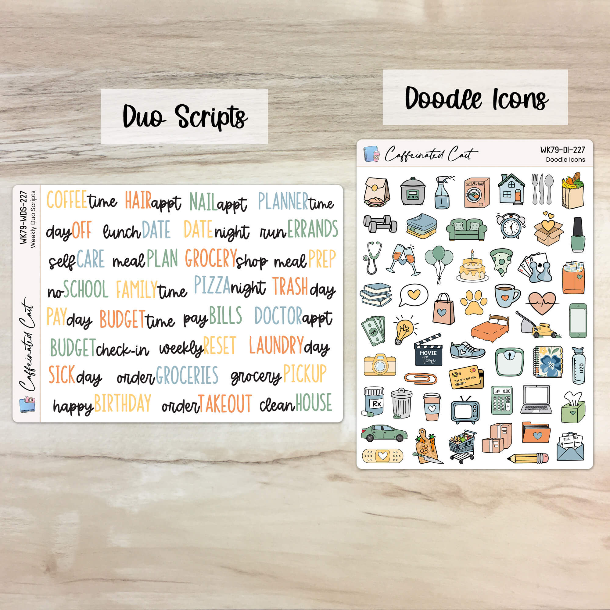 Doodle Icons & Scripts - Cottage Flowers [ 227 ]