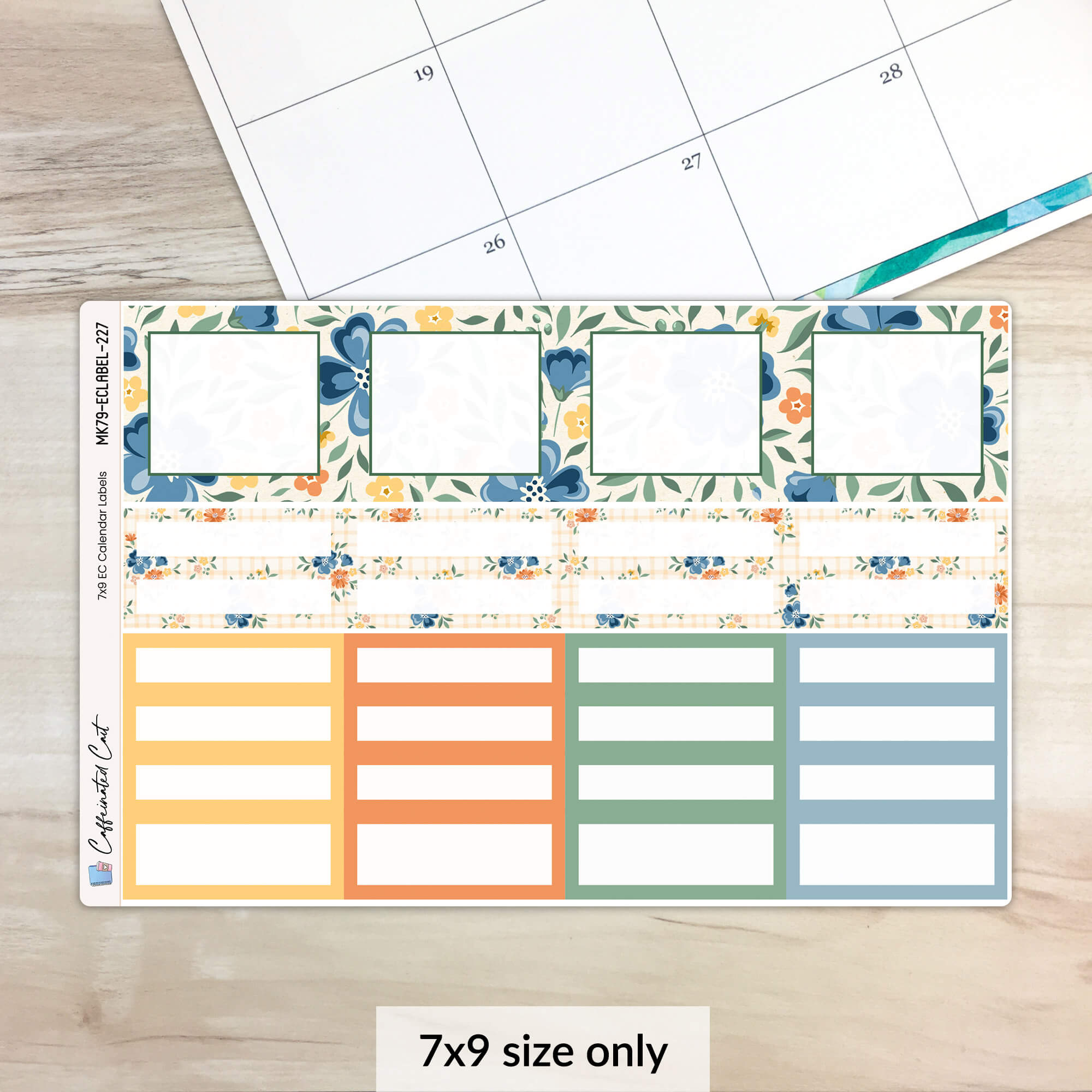 Calendar Event Boxes - Cottage Flowers [ 227 ]