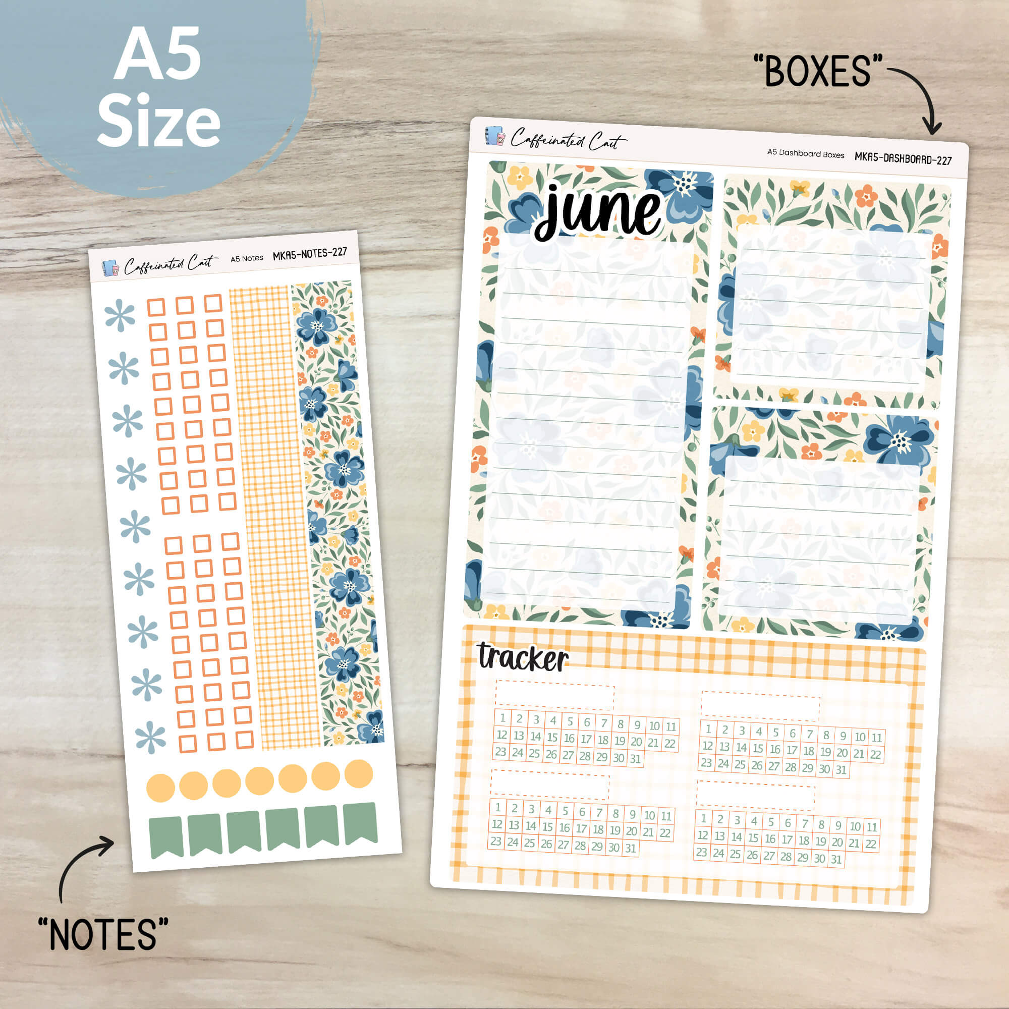 Dashboard & Notes Kit for ERIN CONDREN Planners - Cottage Flowers [ 227 ]