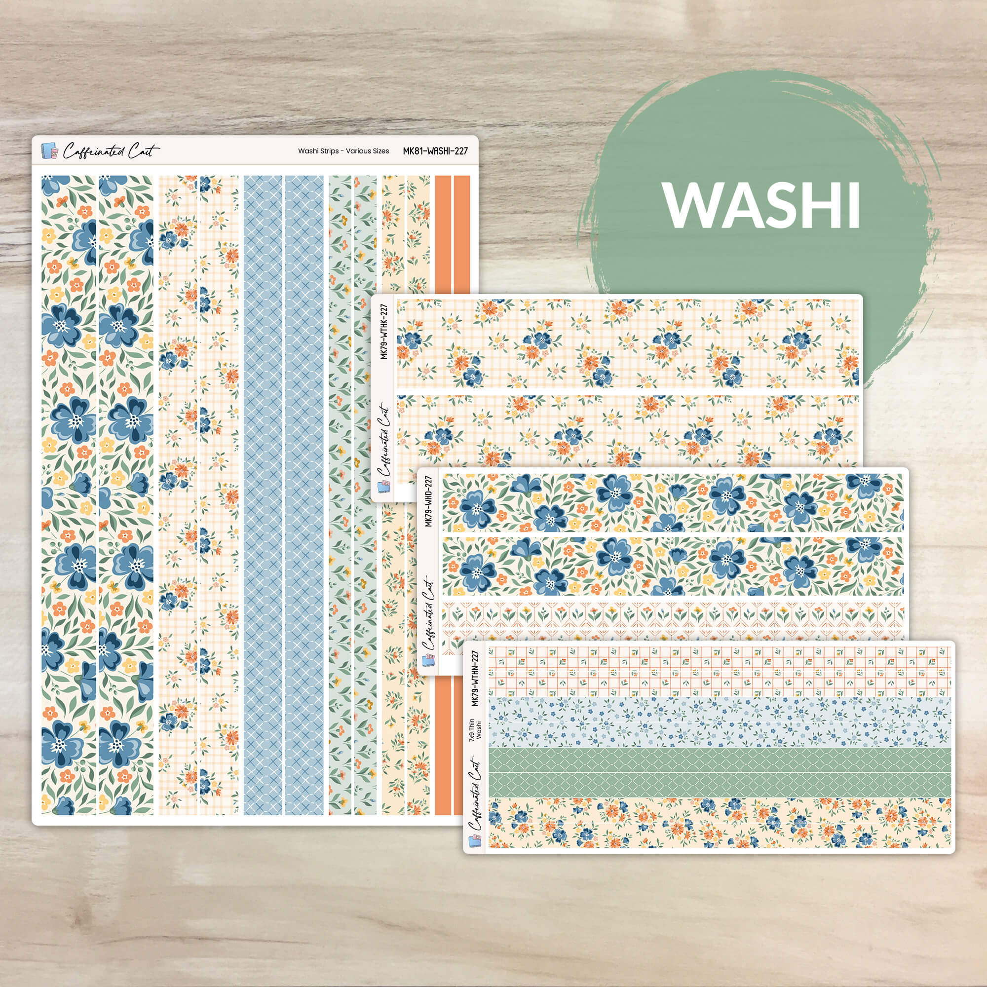 Washi Strips - Cottage Flowers [ 227 ]