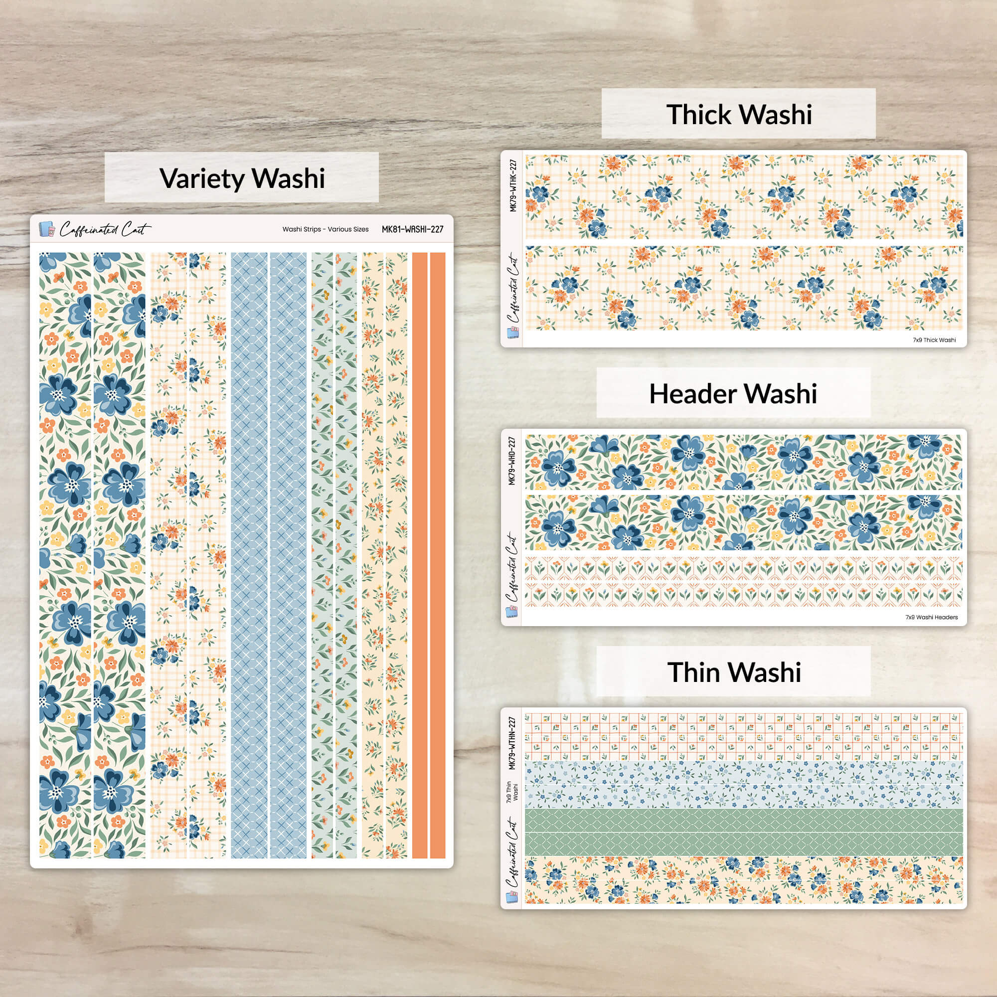 Washi Strips - Cottage Flowers [ 227 ]