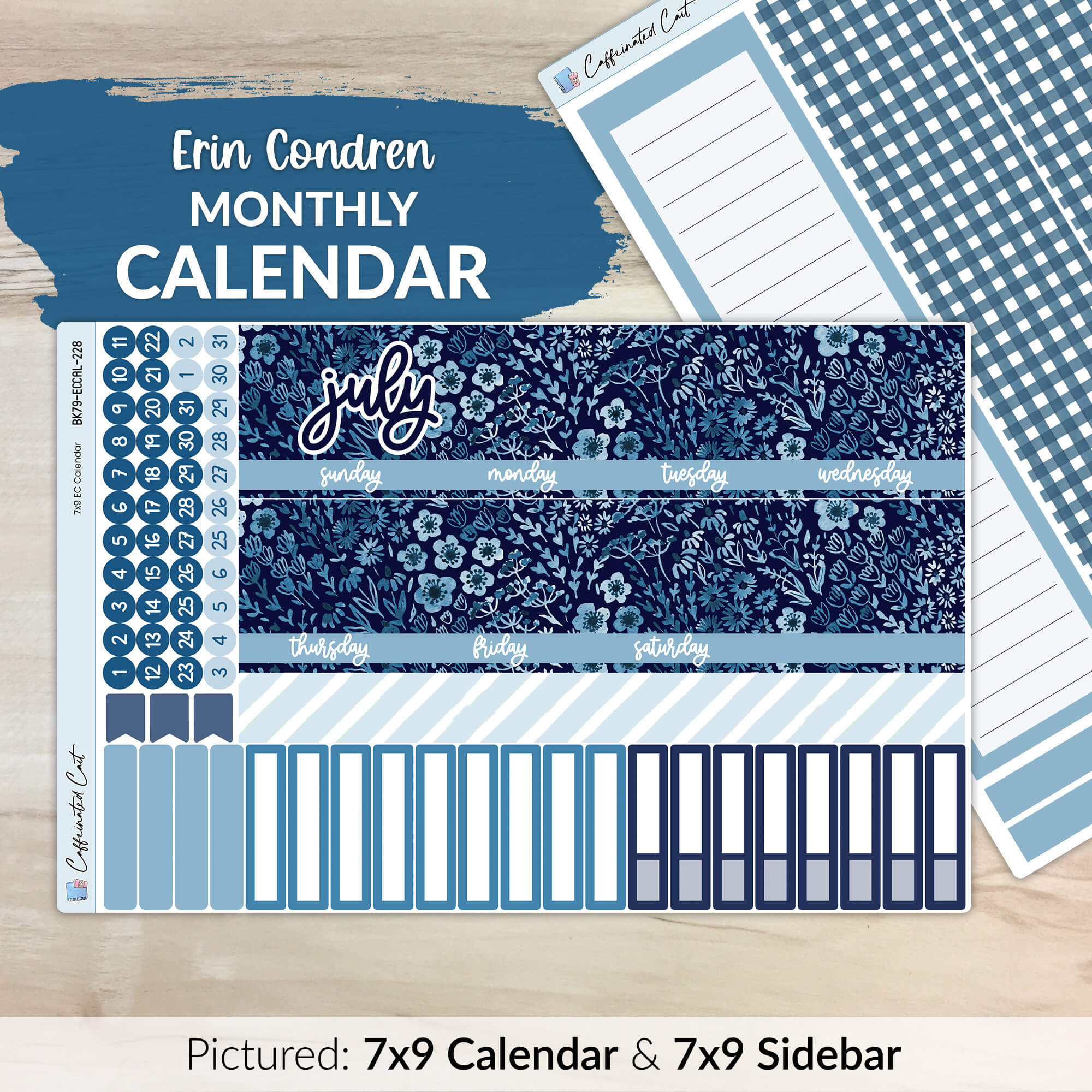 Calendar Kit for ERIN CONDREN Planners - Inked [ 228 ]