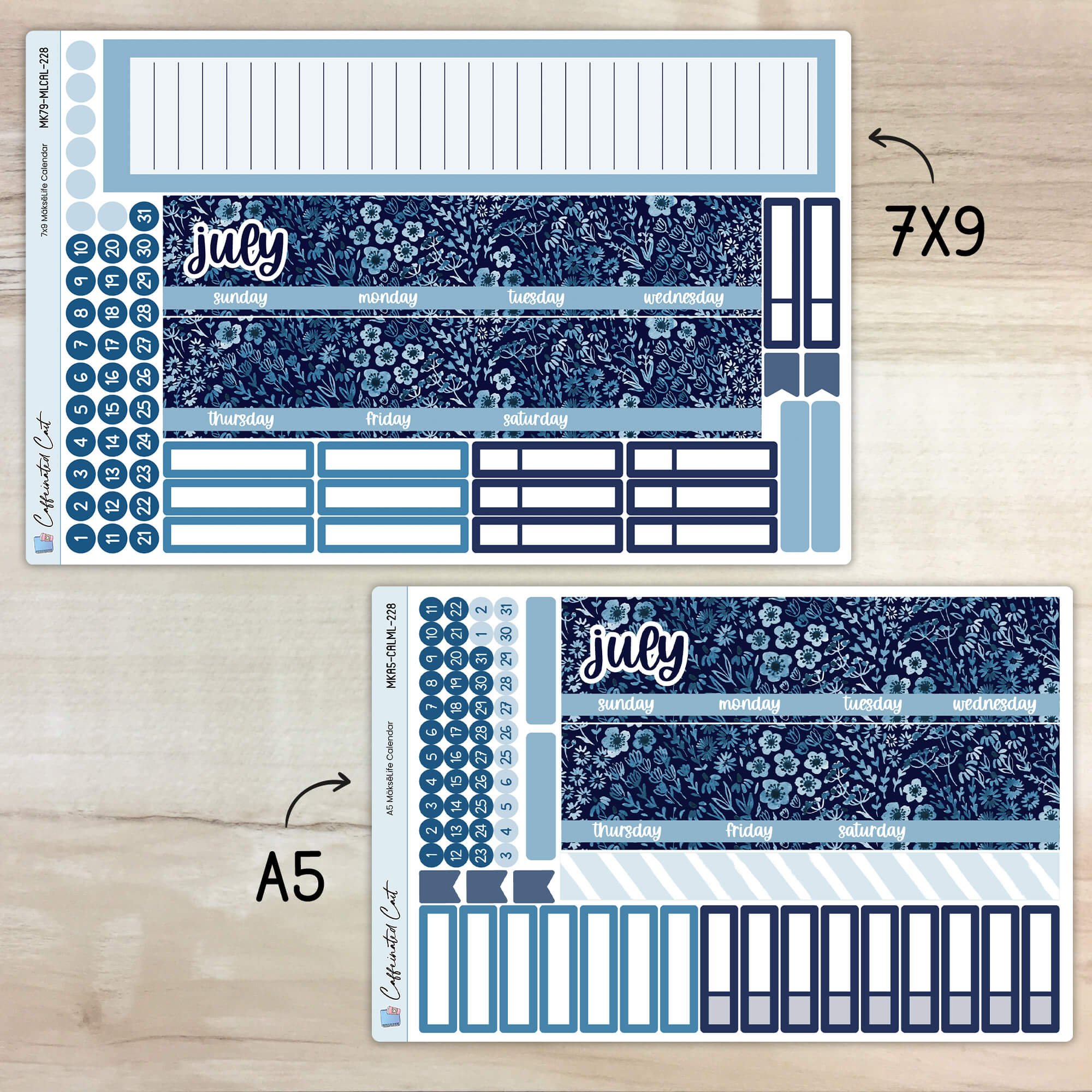 Calendar Kit for MAKSELIFE Planners - Inked [ 228 ]