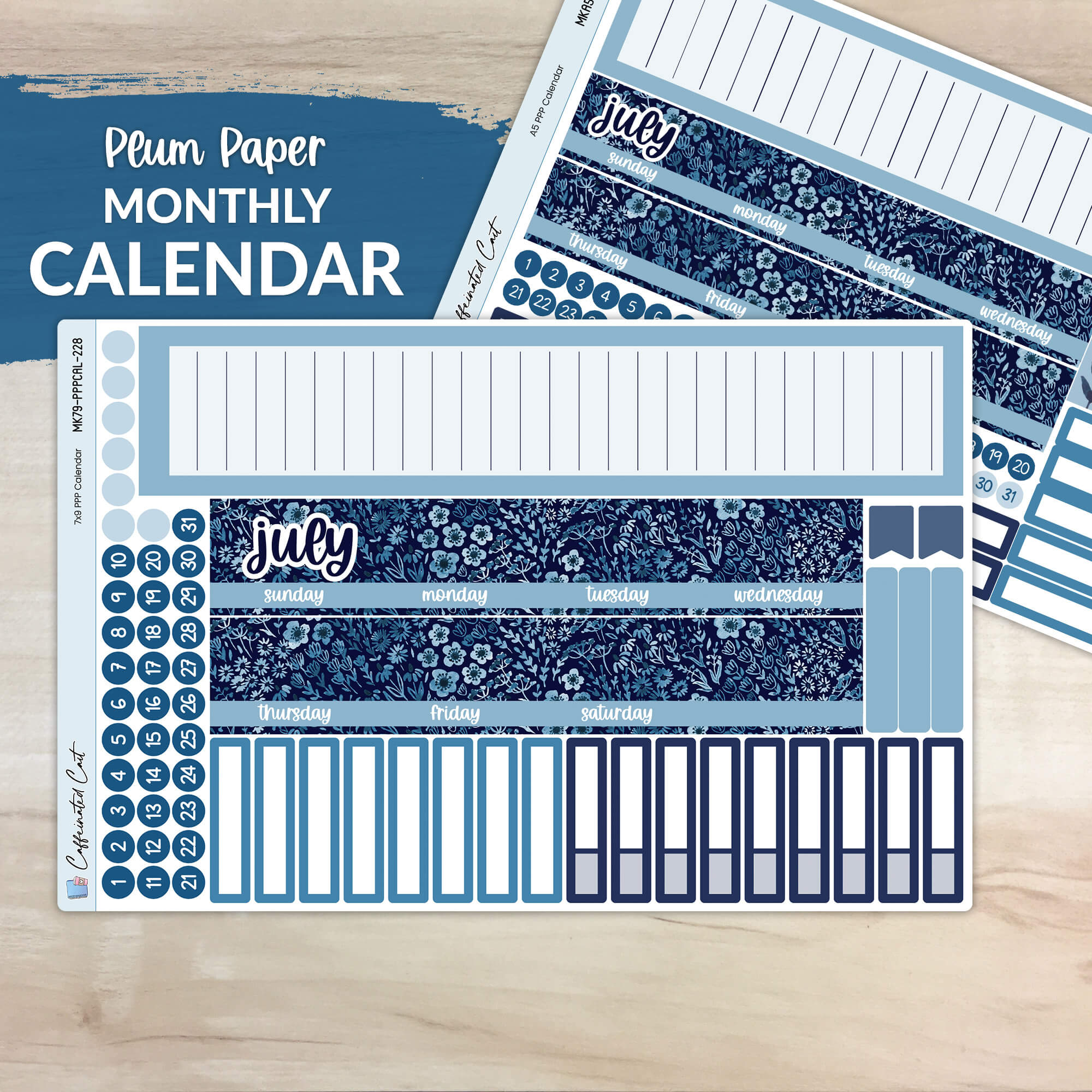 Calendar Kit for PLUM PAPER Planners - Inked [ 228 ]