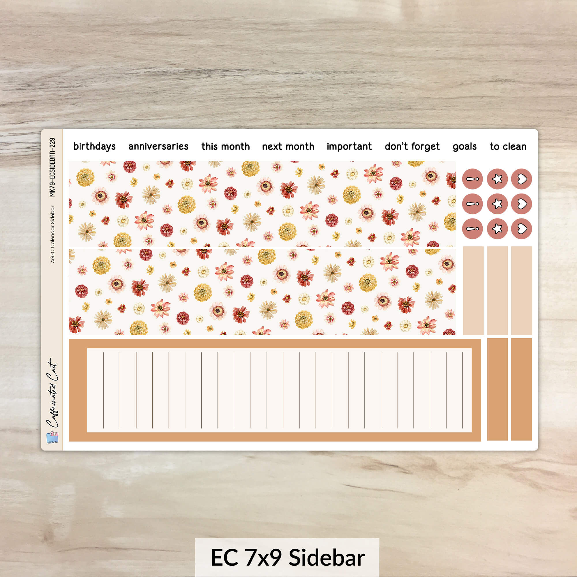 Calendar Kit for ERIN CONDREN Planners - Autumn Beauty [ 229 ]