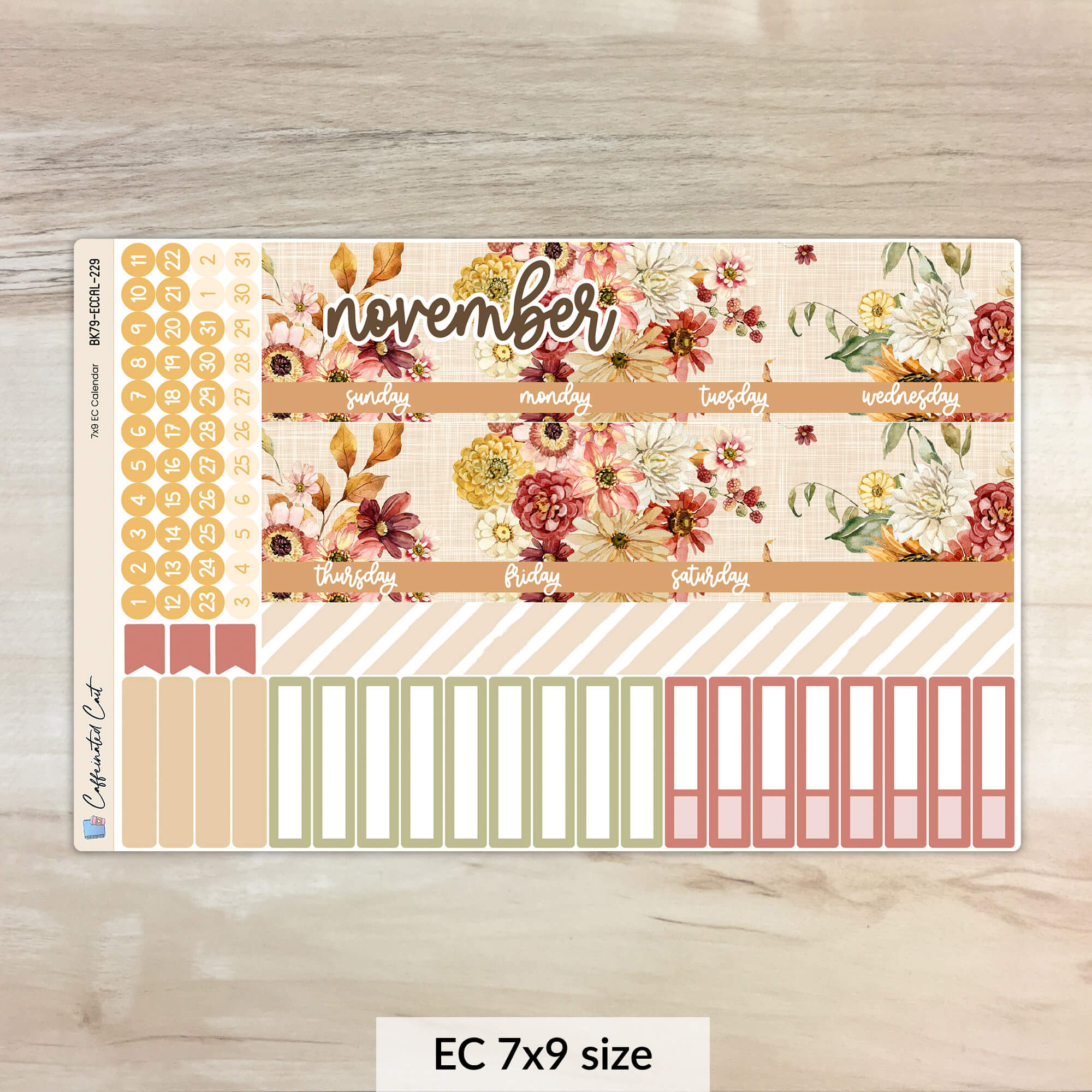 Calendar Kit for ERIN CONDREN Planners - Autumn Beauty [ 229 ]