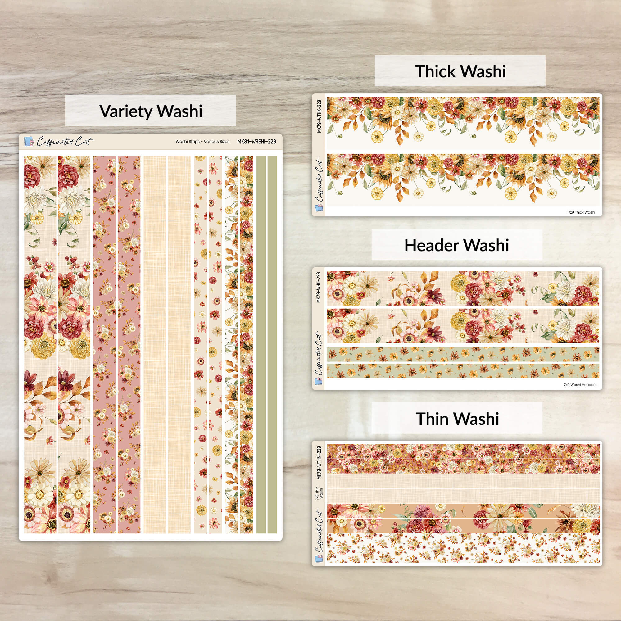 Washi Strips - Autumn Beauty [ 229 ]