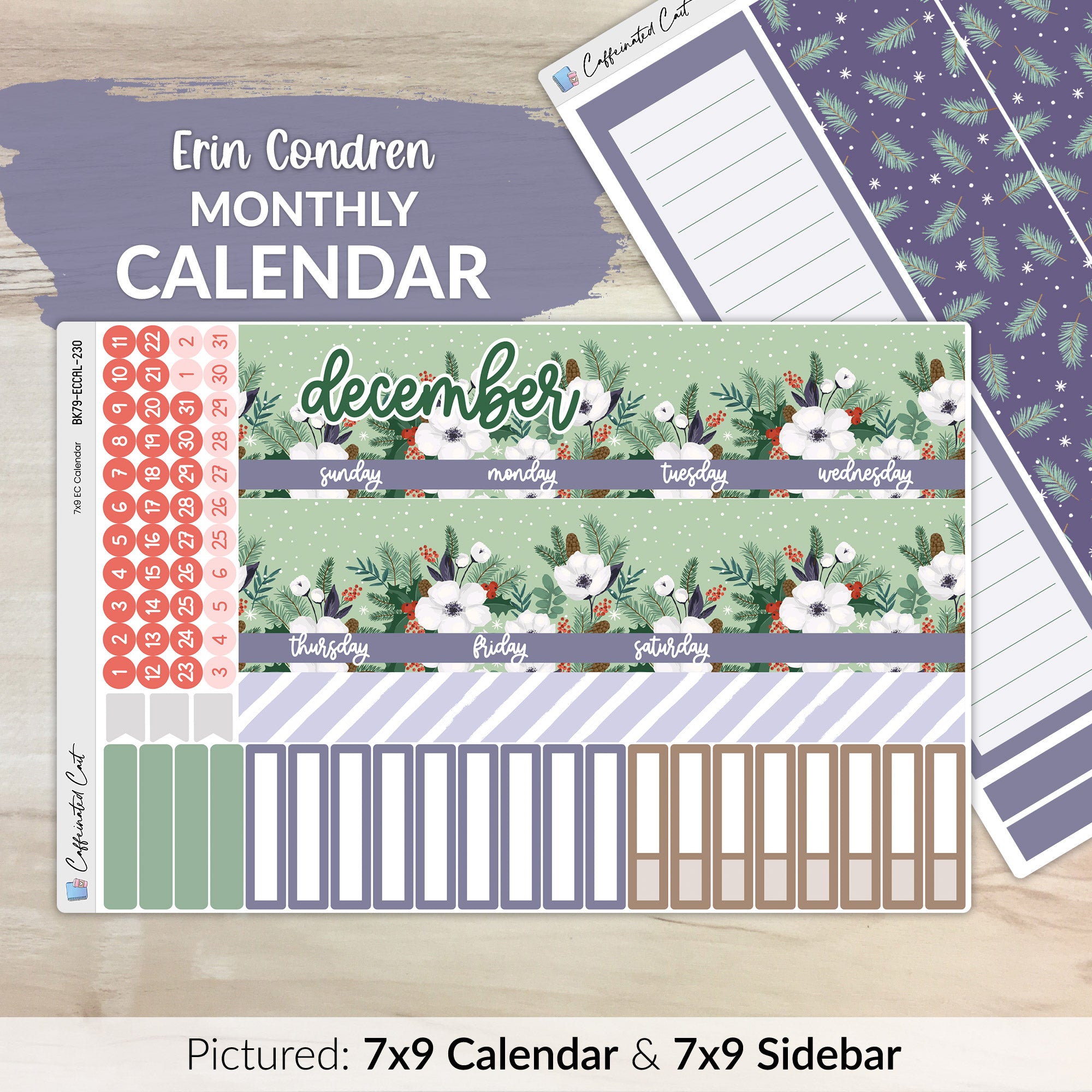 Calendar Kit for ERIN CONDREN Planners - Winter Magic [ 230 ]