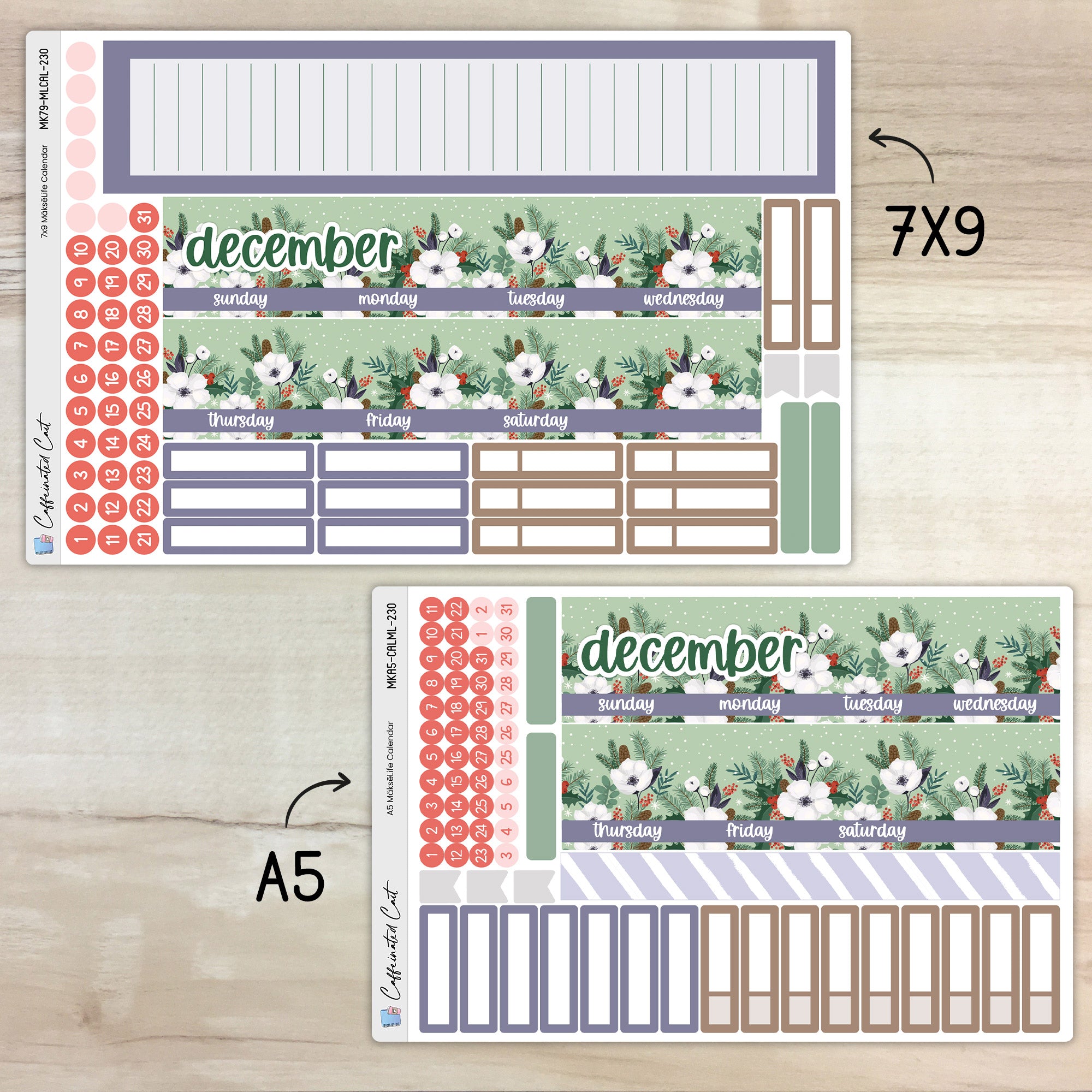 Calendar Kit for MAKSELIFE Planners - Winter Magic [ 230 ]