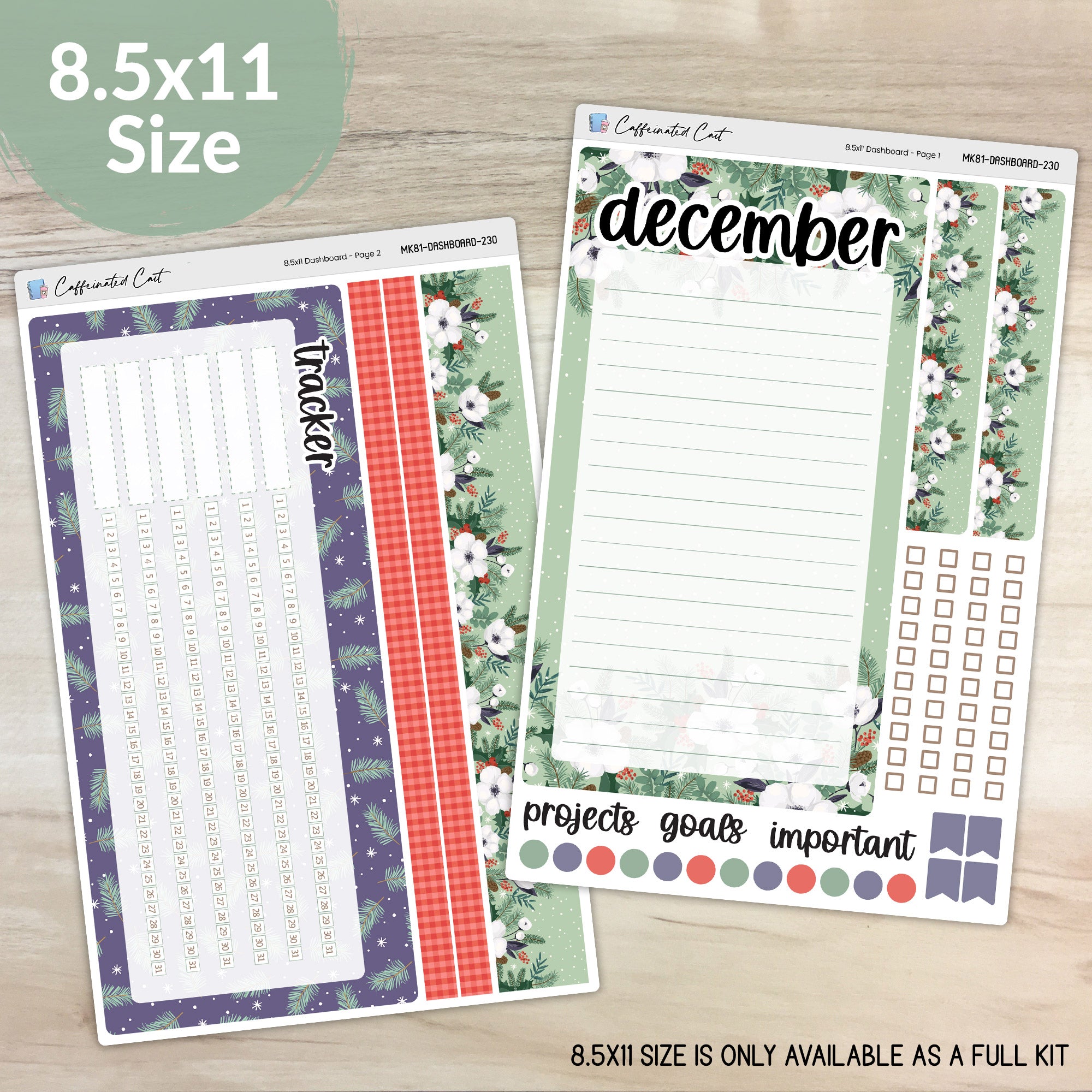 Dashboard & Notes Kit for ERIN CONDREN Planners - Winter Magic [ 230 ]