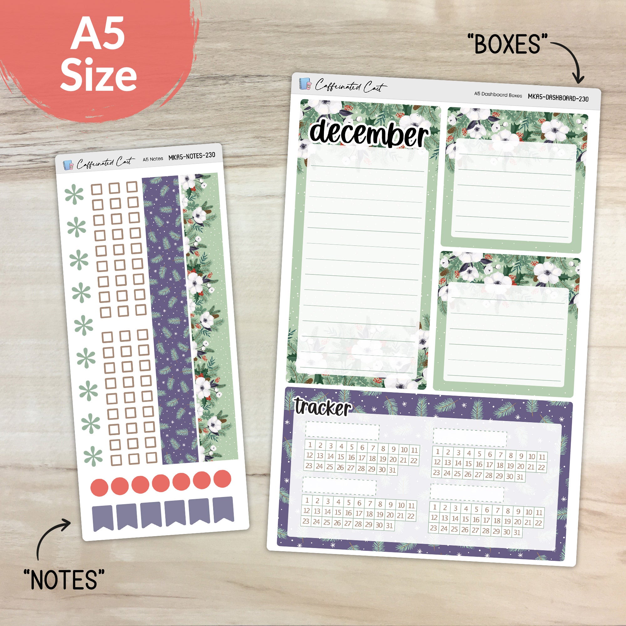 Dashboard & Notes Kit for ERIN CONDREN Planners - Winter Magic [ 230 ]