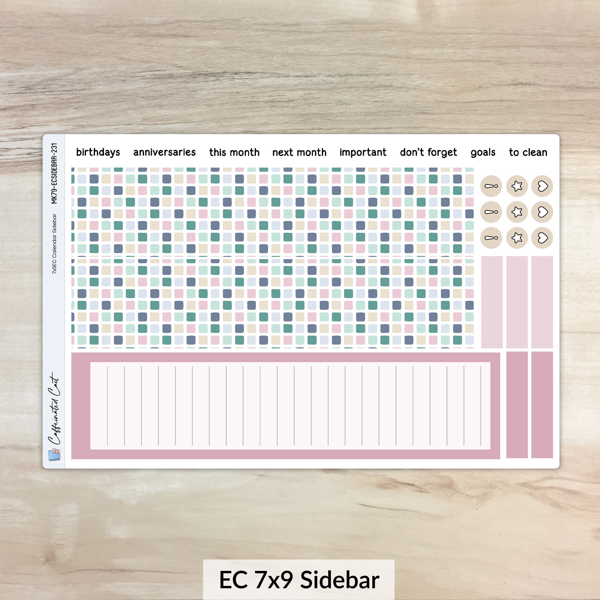 Calendar Kit for ERIN CONDREN Planners - Cold Outside [ 231 ]