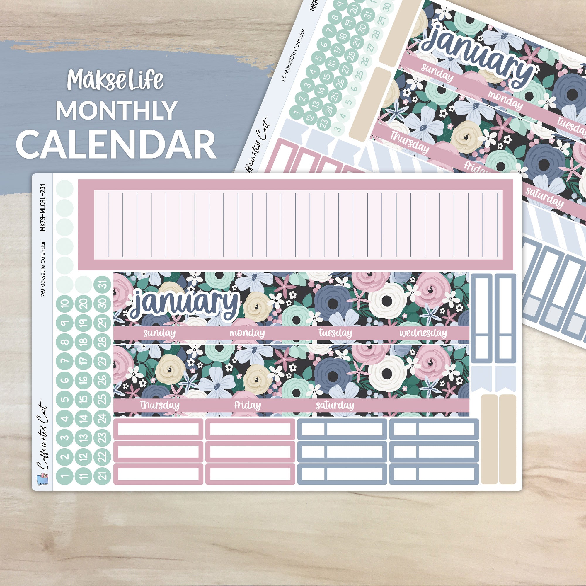 Calendar Kit for MAKSELIFE Planners - Cold Outside [ 231 ]