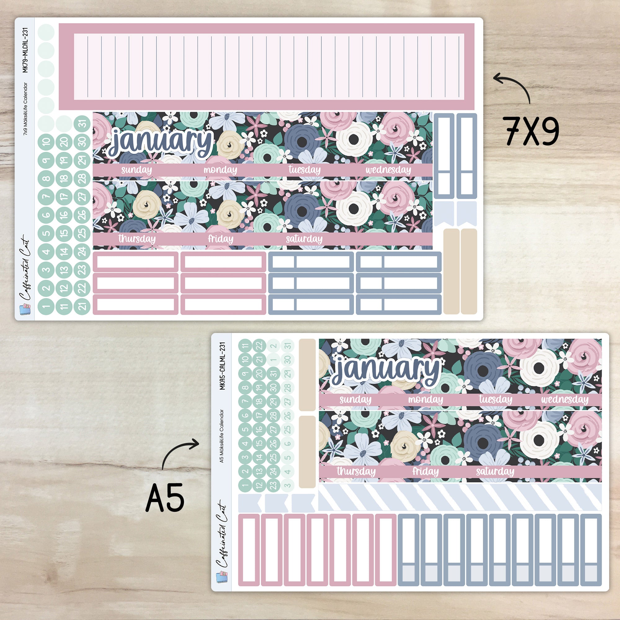 Calendar Kit for MAKSELIFE Planners - Cold Outside [ 231 ]