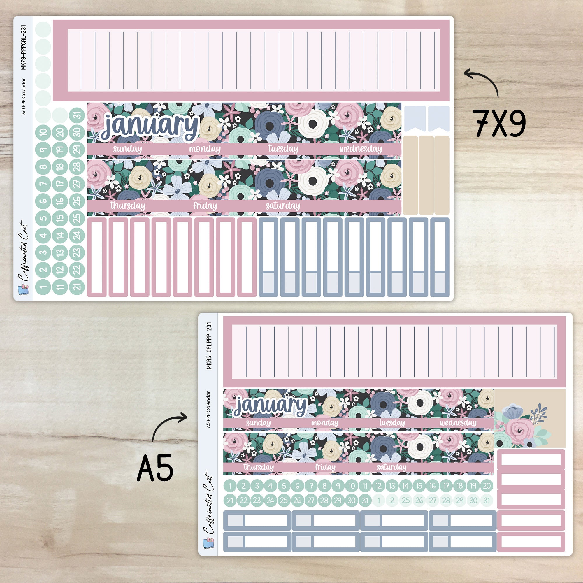 Calendar Kit for PLUM PAPER Planners - Cold Outside [ 231 ]