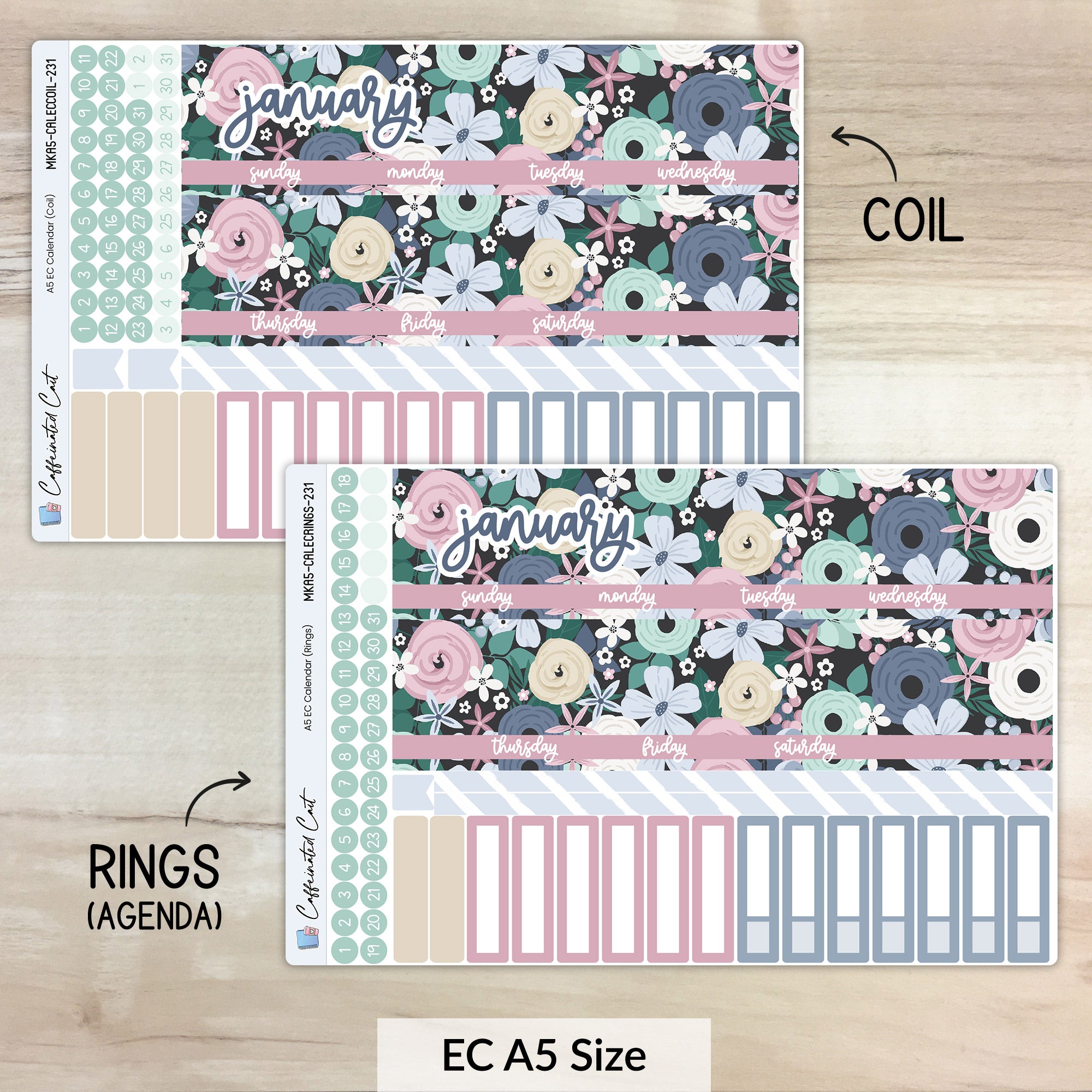 Calendar Kit for ERIN CONDREN Planners - Cold Outside [ 231 ]