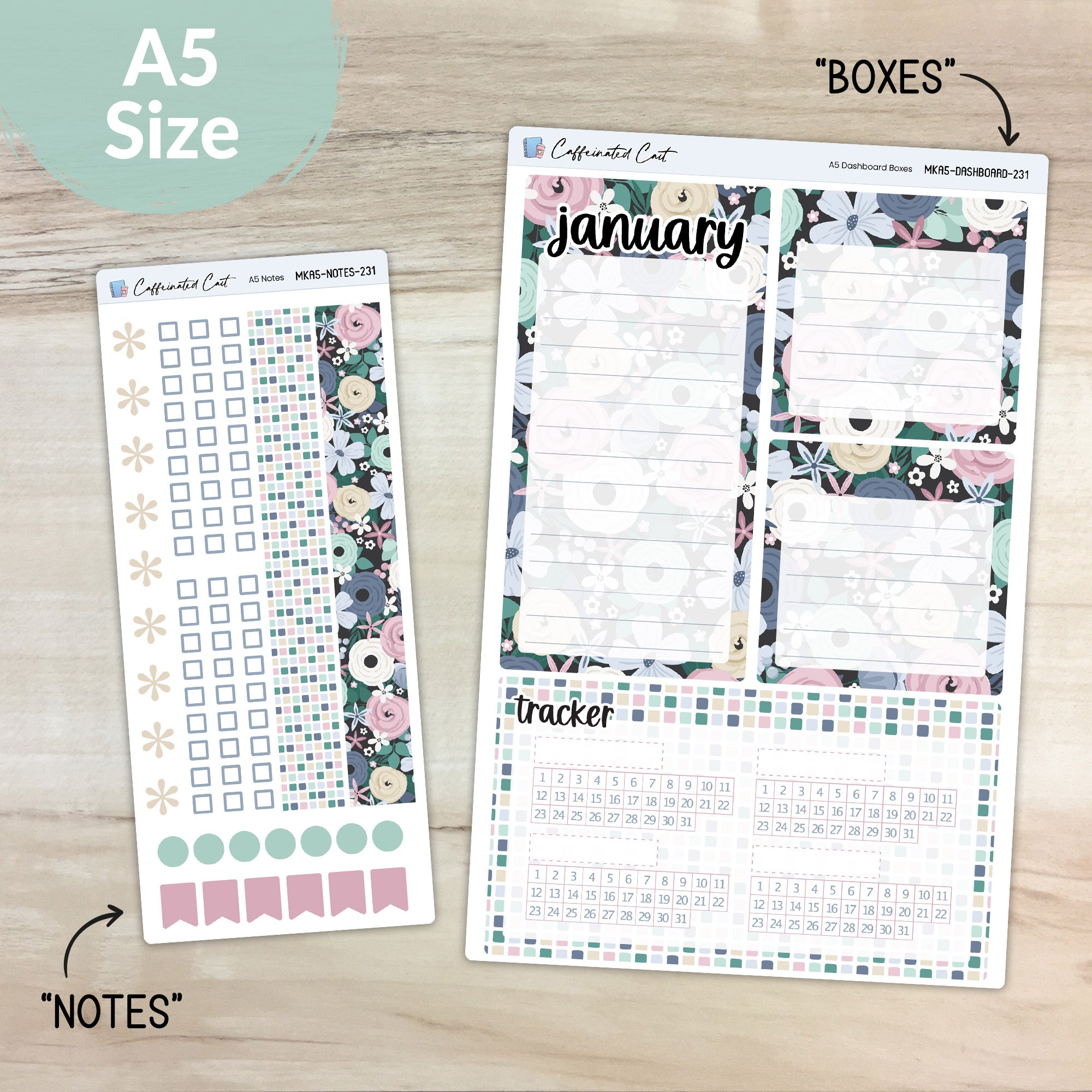 Dashboard & Notes Kit for ERIN CONDREN Planners - Cold Outside [ 231 ]