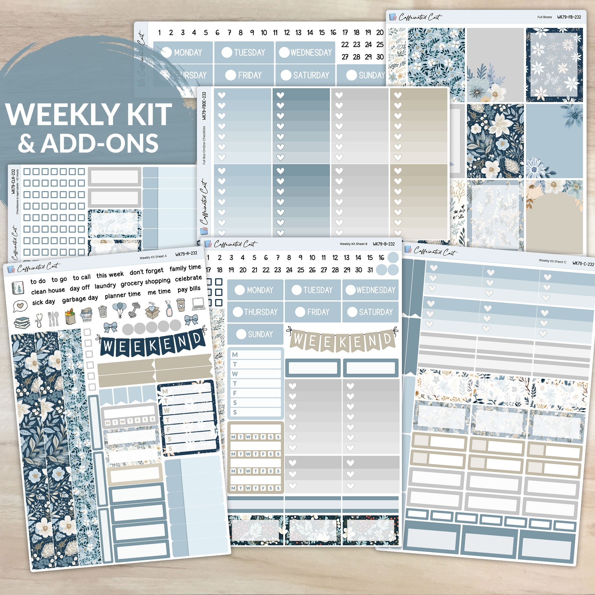 Weekly Kit & Add-ons - Winter Blues [ 232 ]