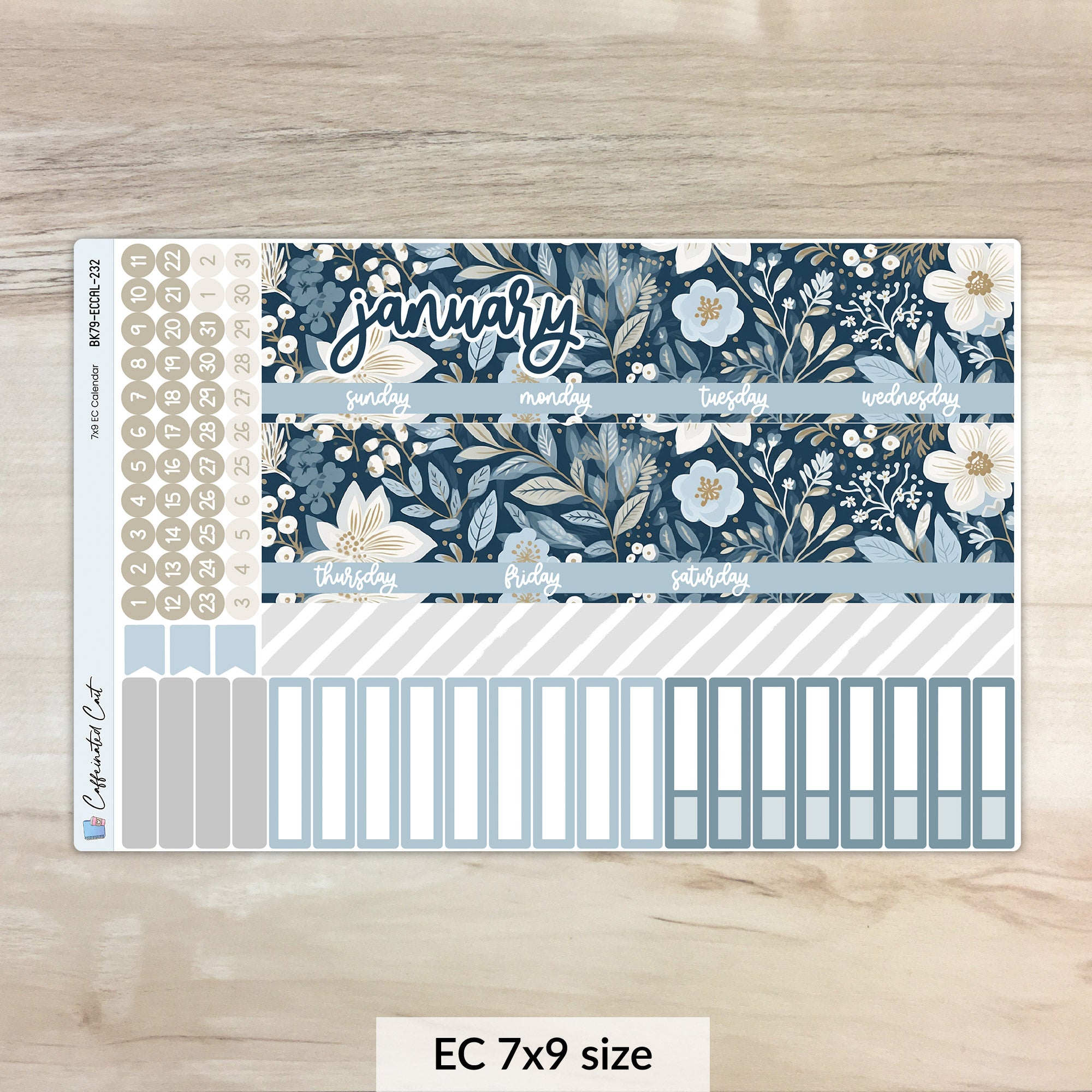 Calendar Kit for ERIN CONDREN Planners - Winter Blues [ 232 ]