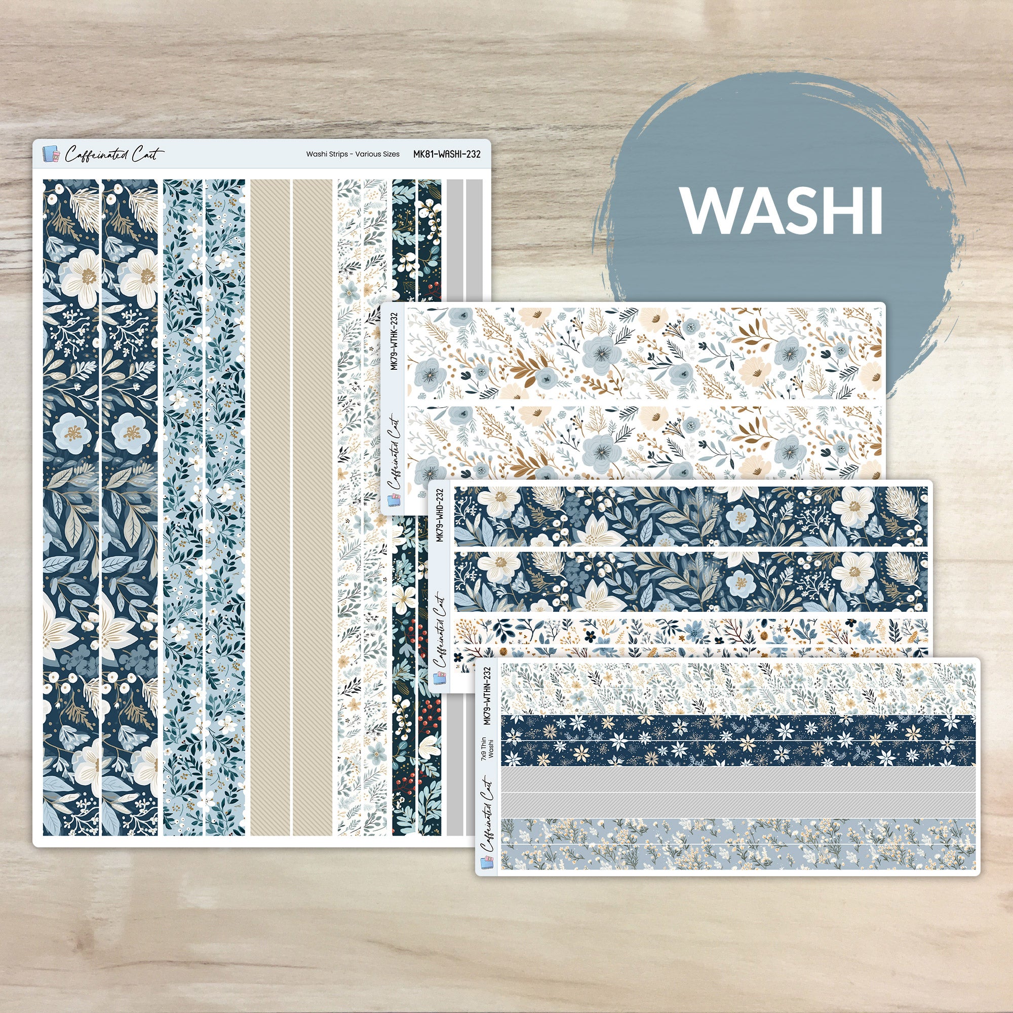 Washi Strips - Winter Blues [ 232 ]