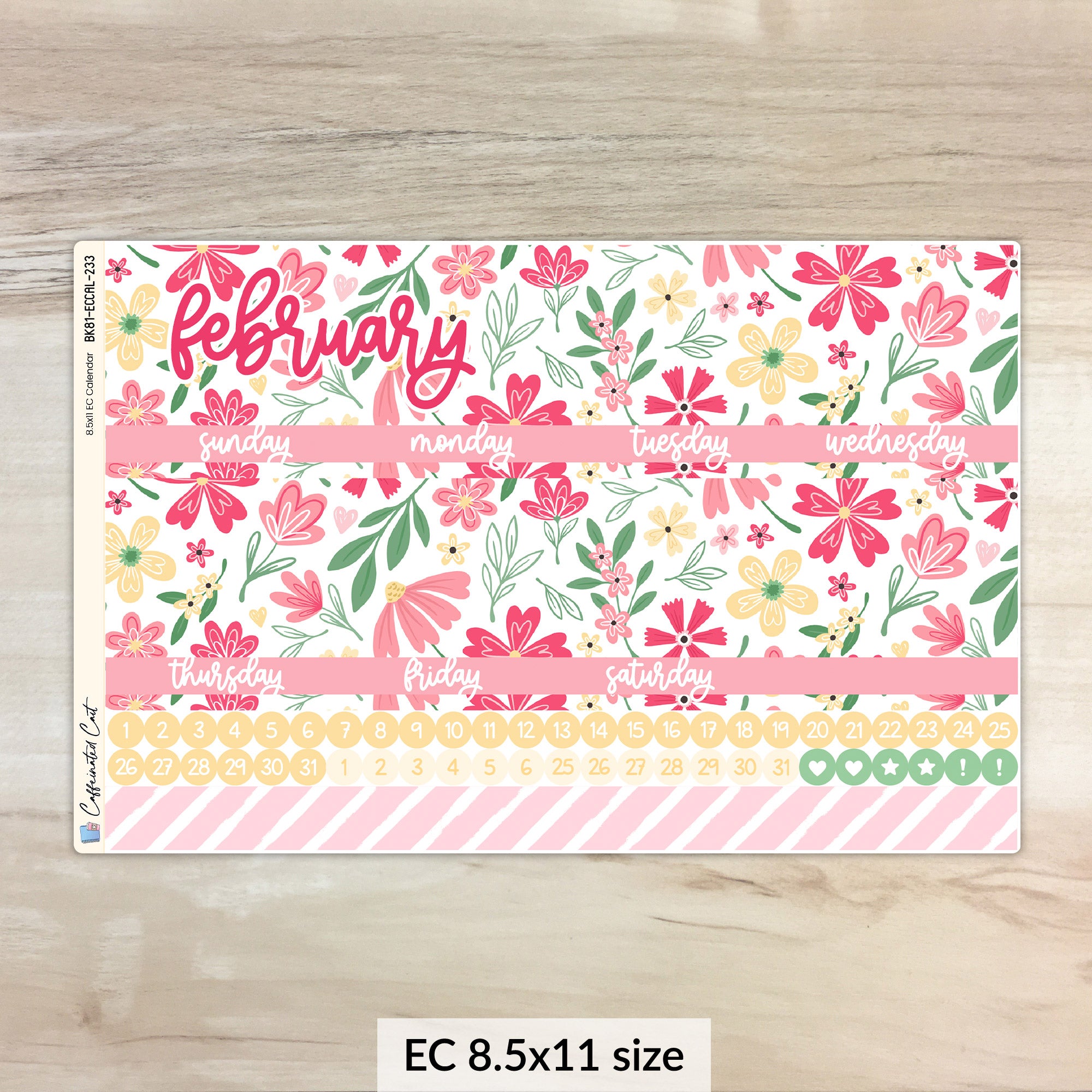 Calendar Kit for ERIN CONDREN Planners - Love Is Sweet [ 233 ]