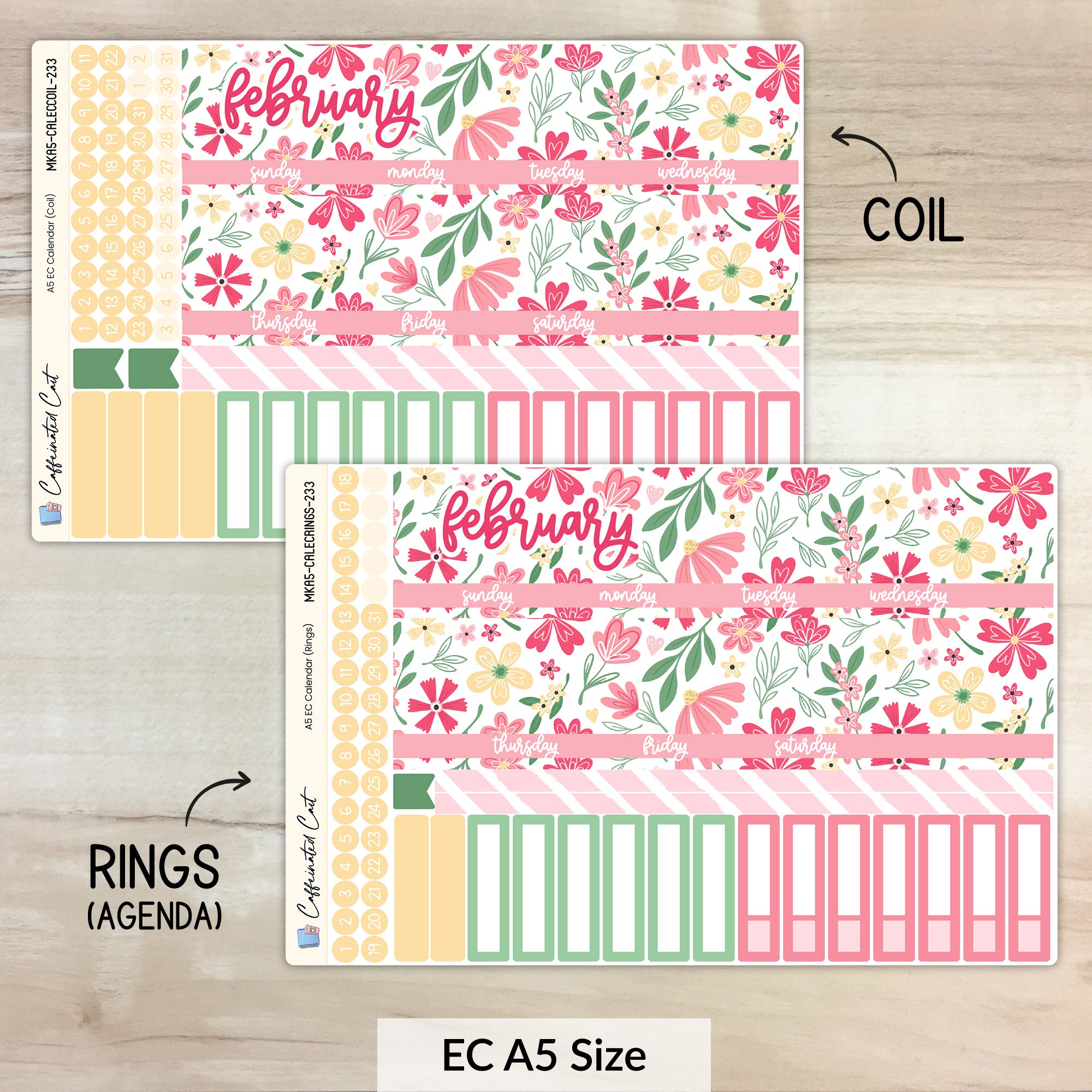 Calendar Kit for ERIN CONDREN Planners - Love Is Sweet [ 233 ]