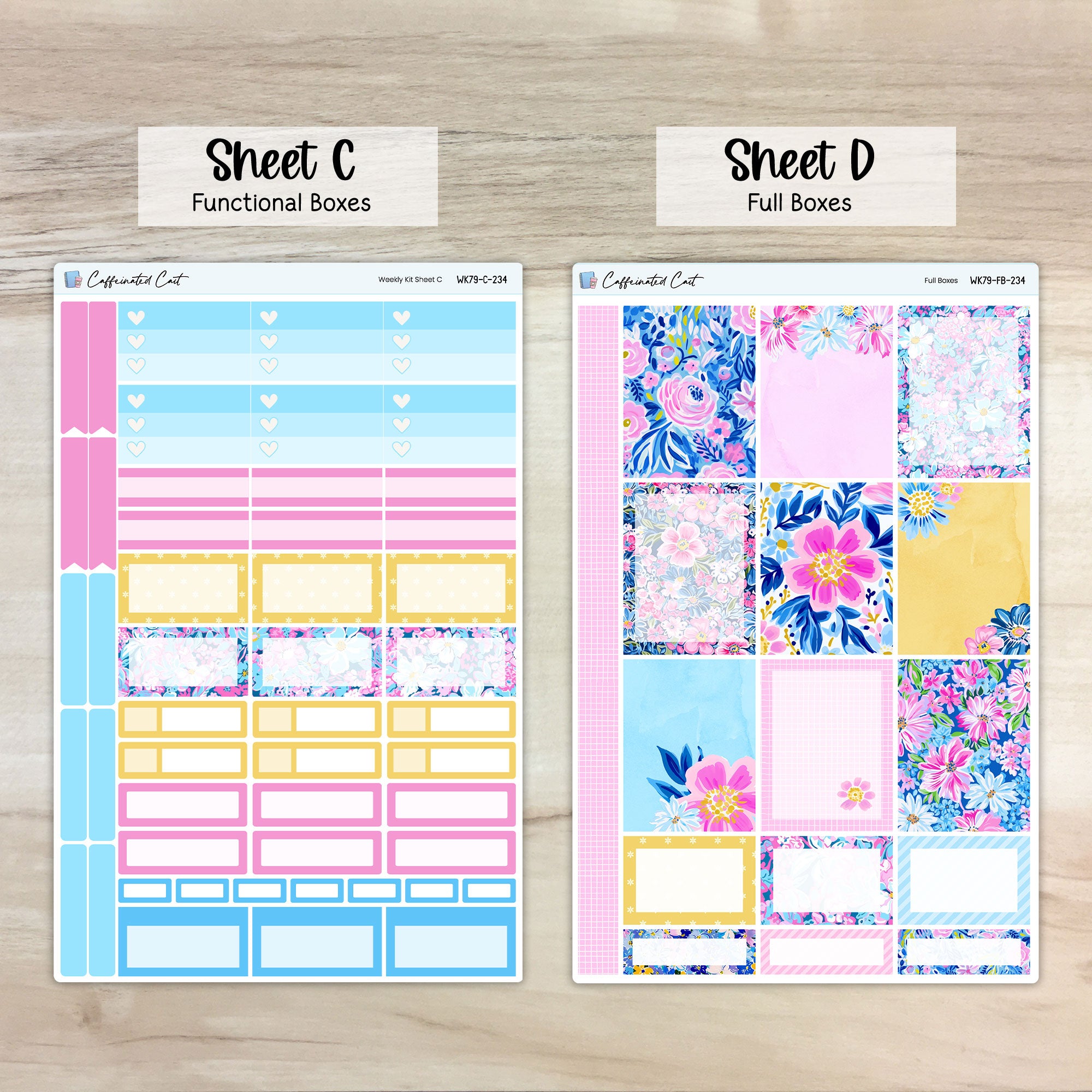 Weekly Kit & Add-ons - Preppy Floral [ 234 ]