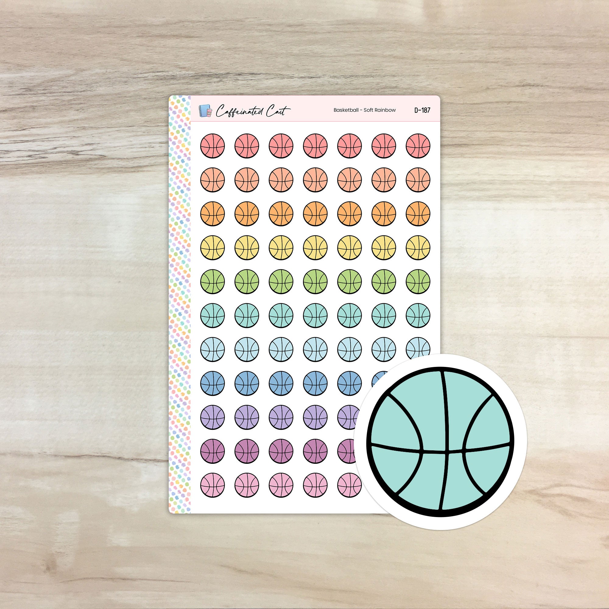 Basketball Doodle Icon Stickers