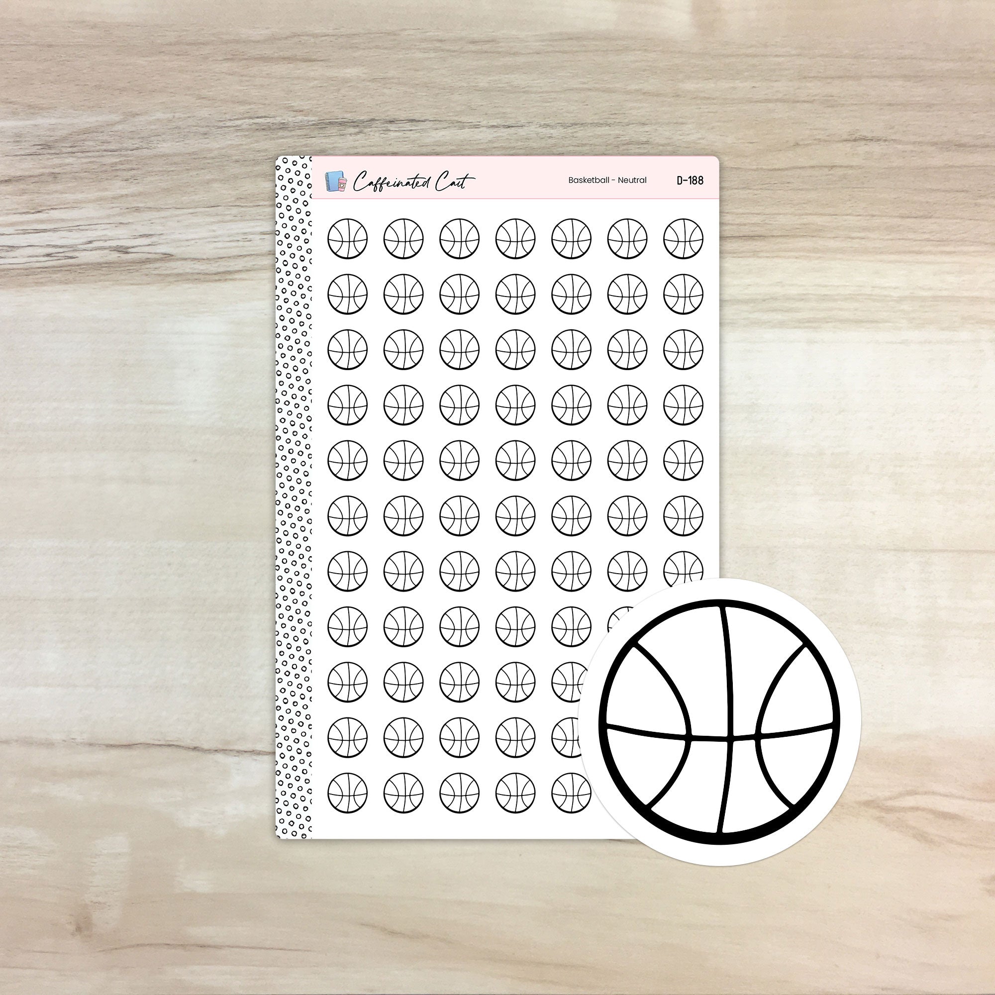 Basketball Doodle Icon Stickers