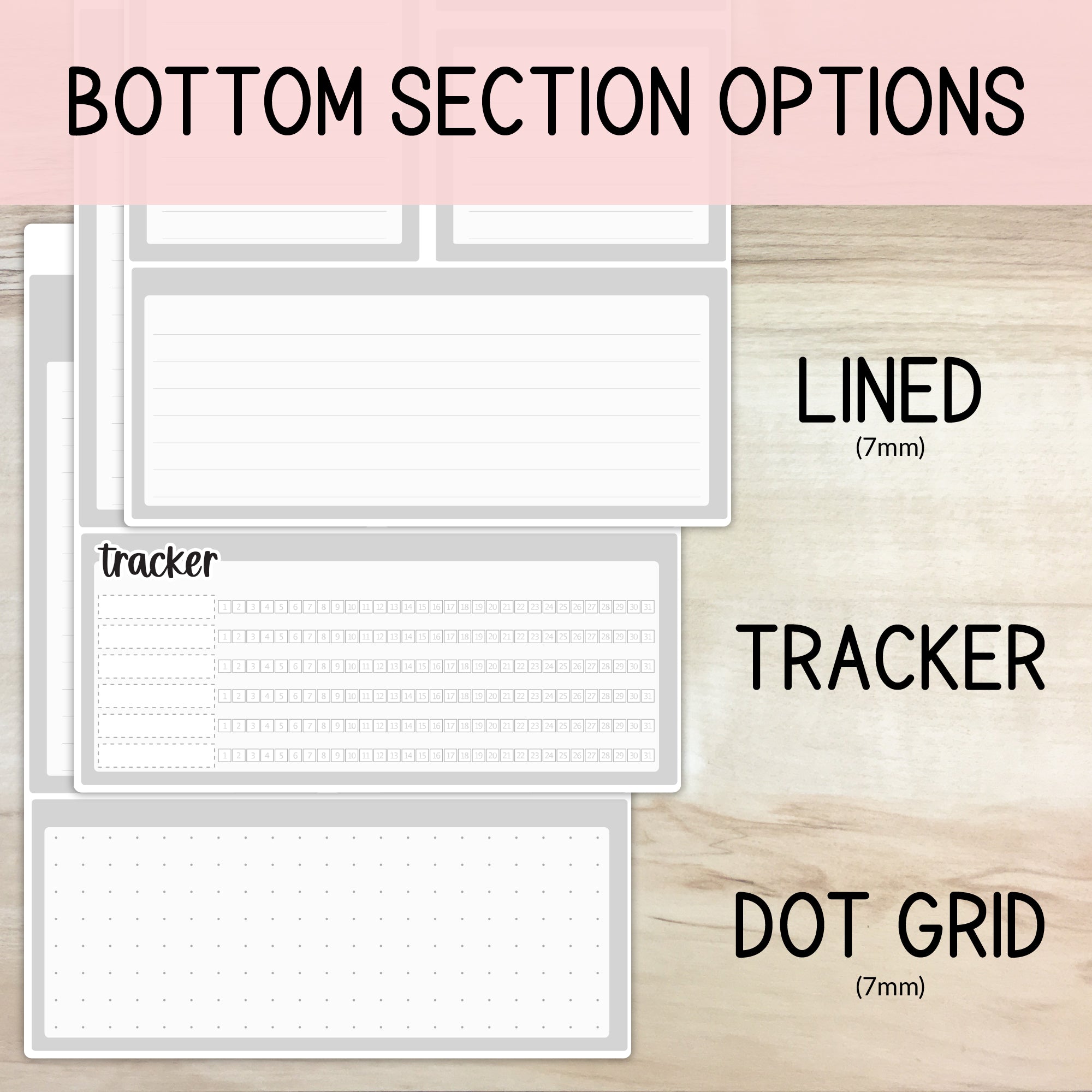 Dashboard & Notes Kit for ERIN CONDREN Planners - Wildflowers [ 225 ]