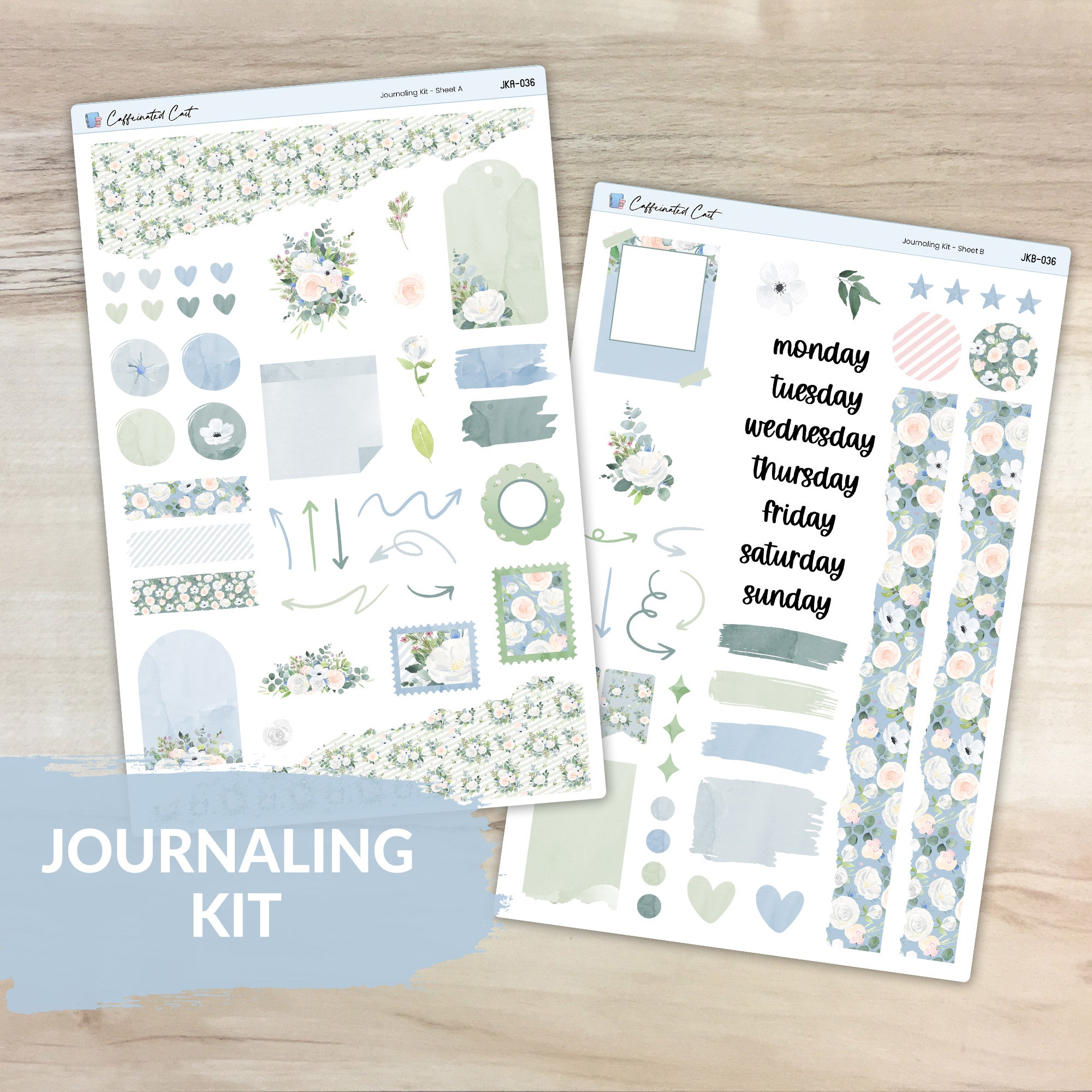 Journaling Kit - Blue Roses [ 036 ]