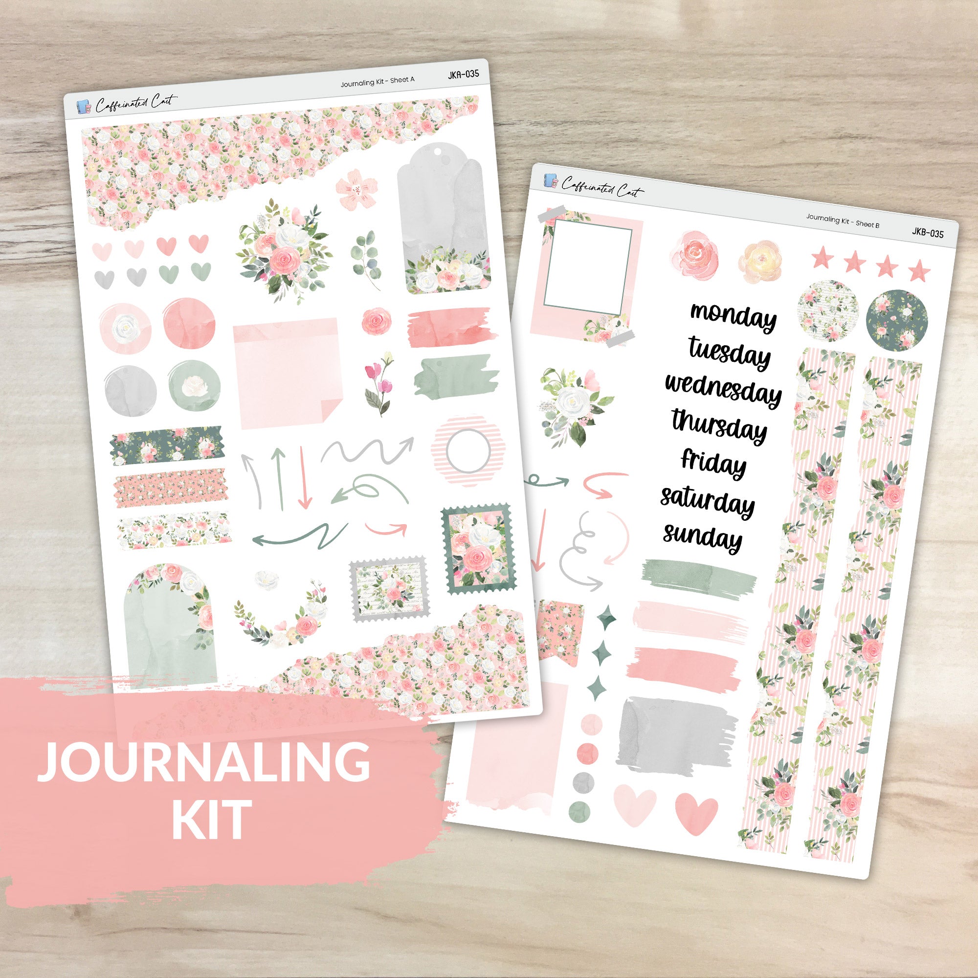 Journaling Kit - Pink Roses [ 035 ]