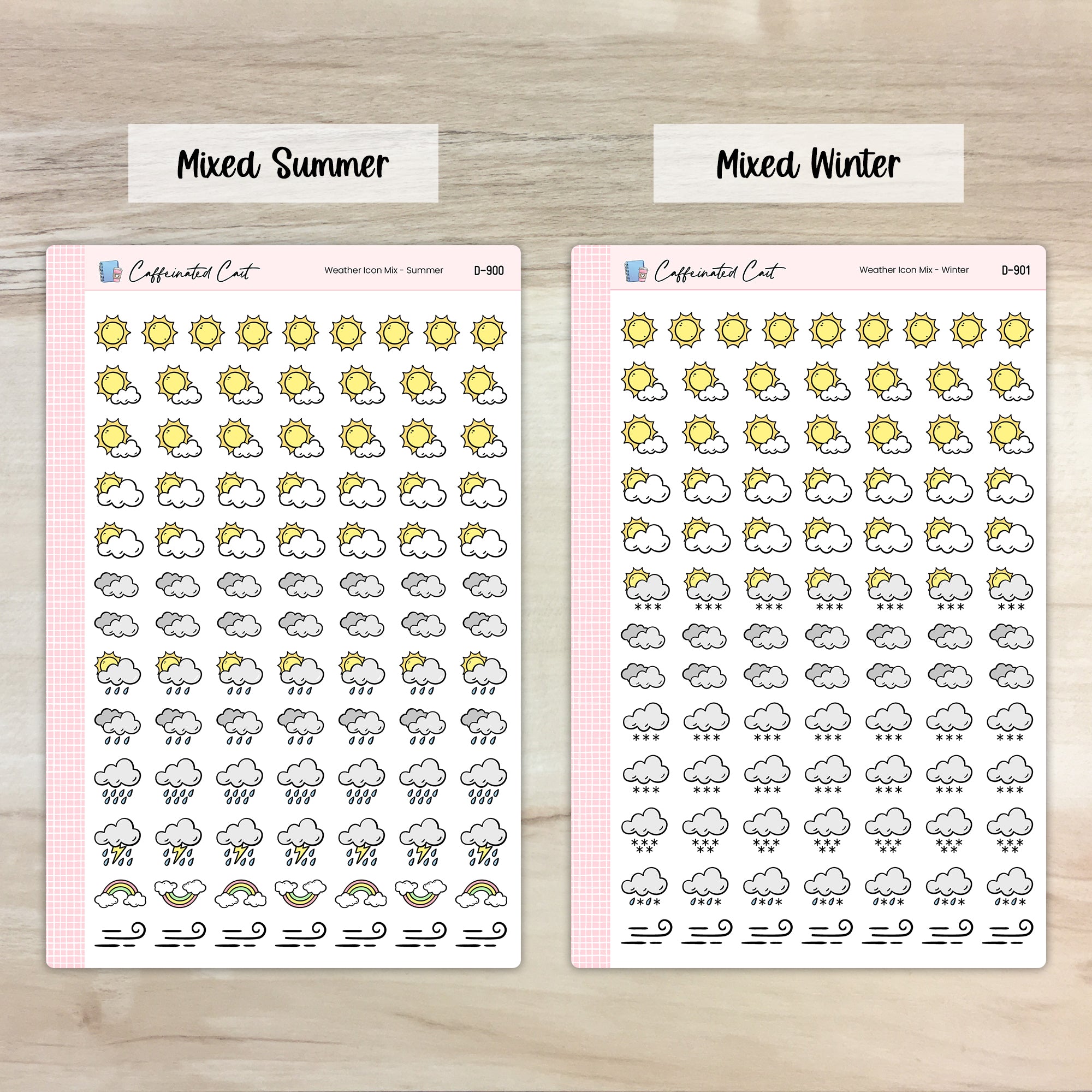 Weather Doodle Icon Stickers