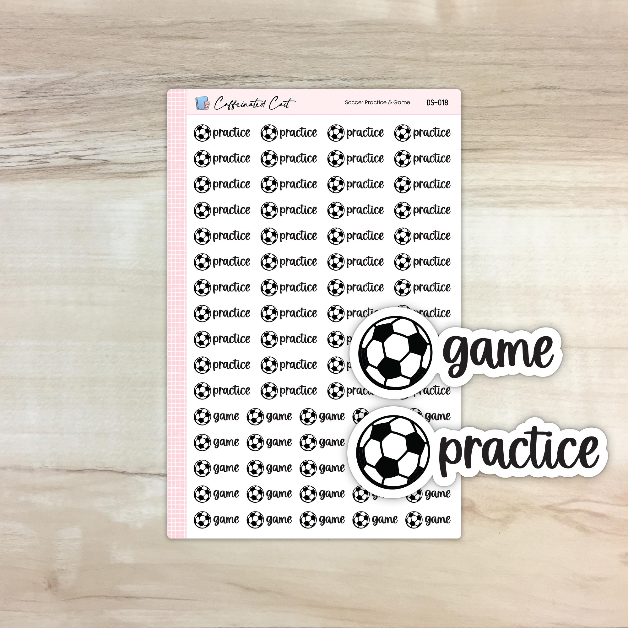 Soccer Practice & Game Stickers [ DS-018 ]