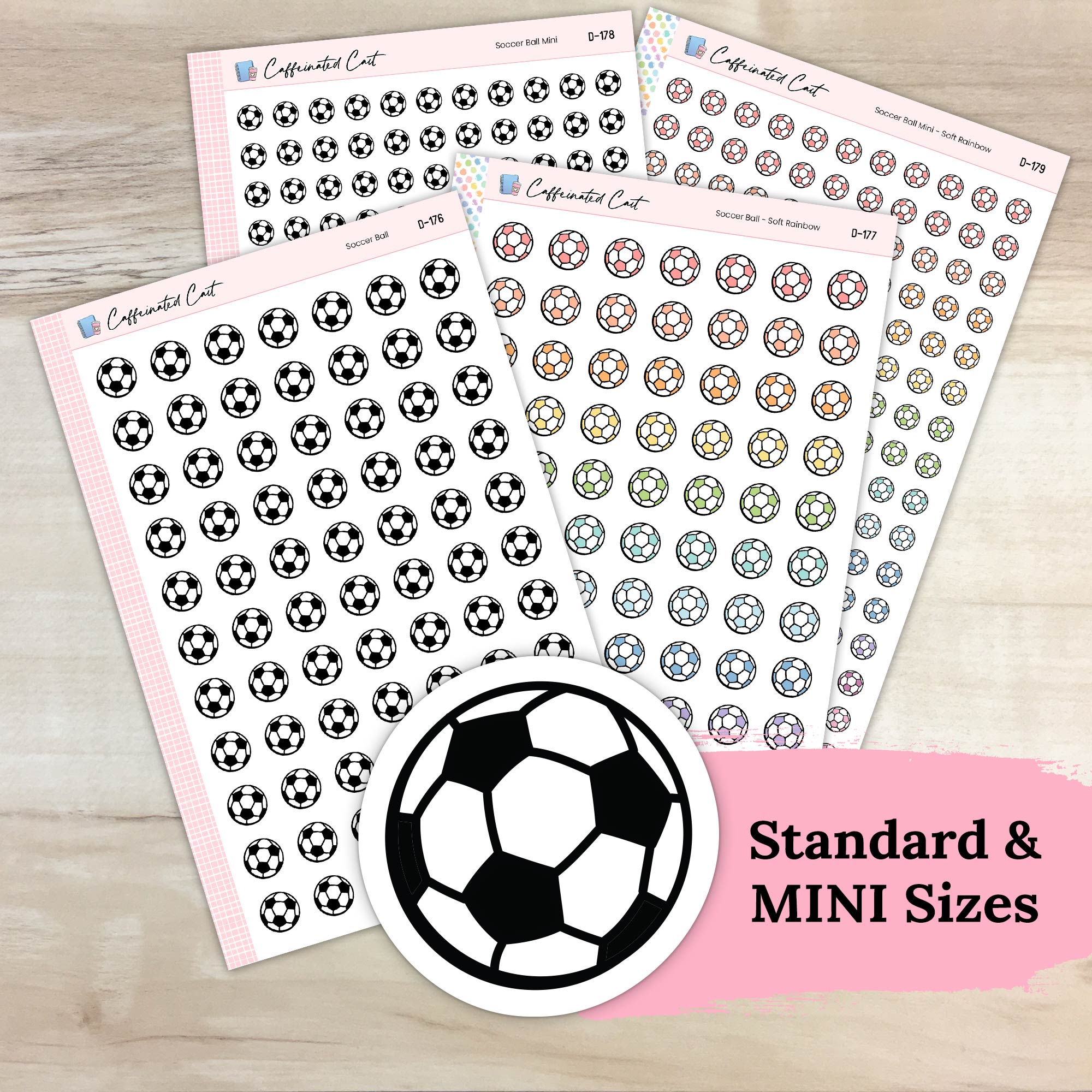 Soccer Ball Doodle Icon Stickers