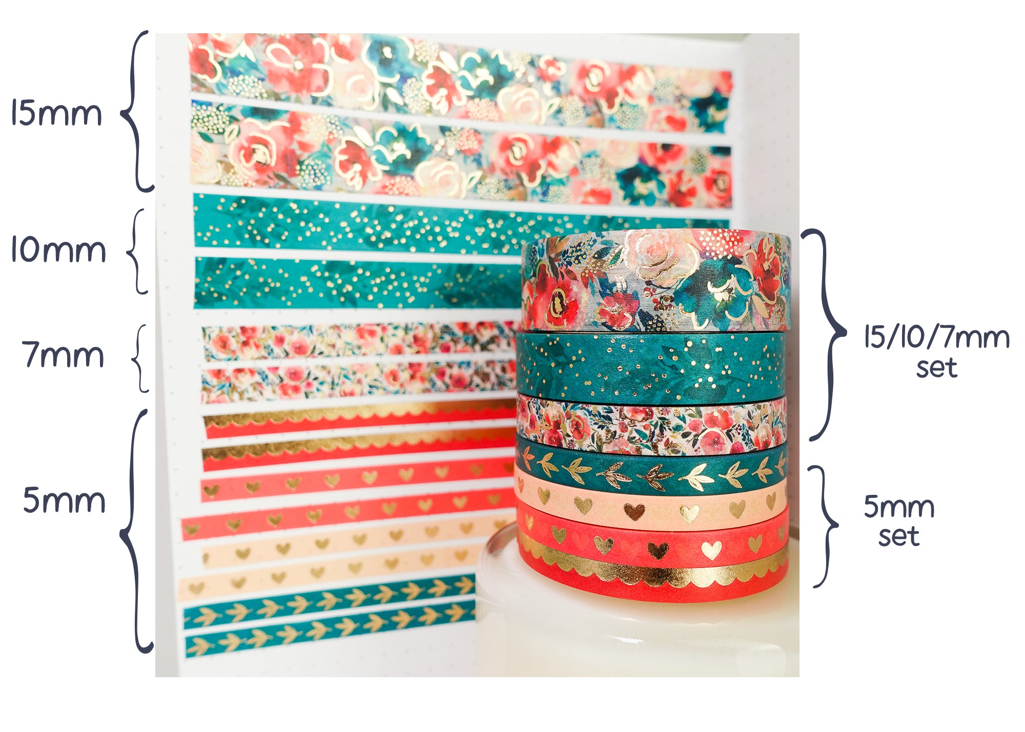 Coral Blooms Washi Tape [ 012 ]