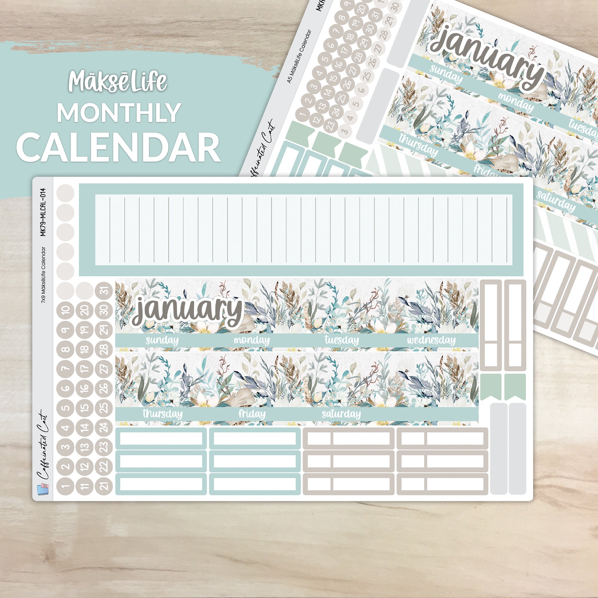 Calendar Kit for MAKSELIFE Planners - Fields of Frost [ 014 ]