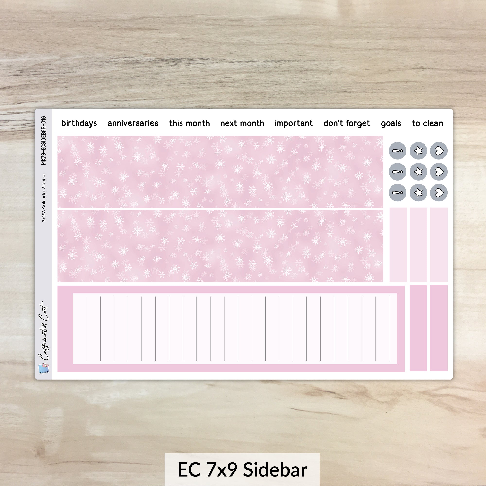 Calendar Kit for ERIN CONDREN Planners - Cozy [ 016 ]