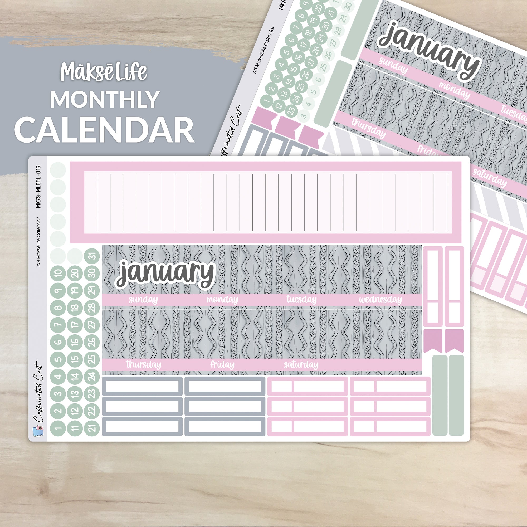 Calendar Kit for MAKSELIFE Planners - Cozy [ 016 ]