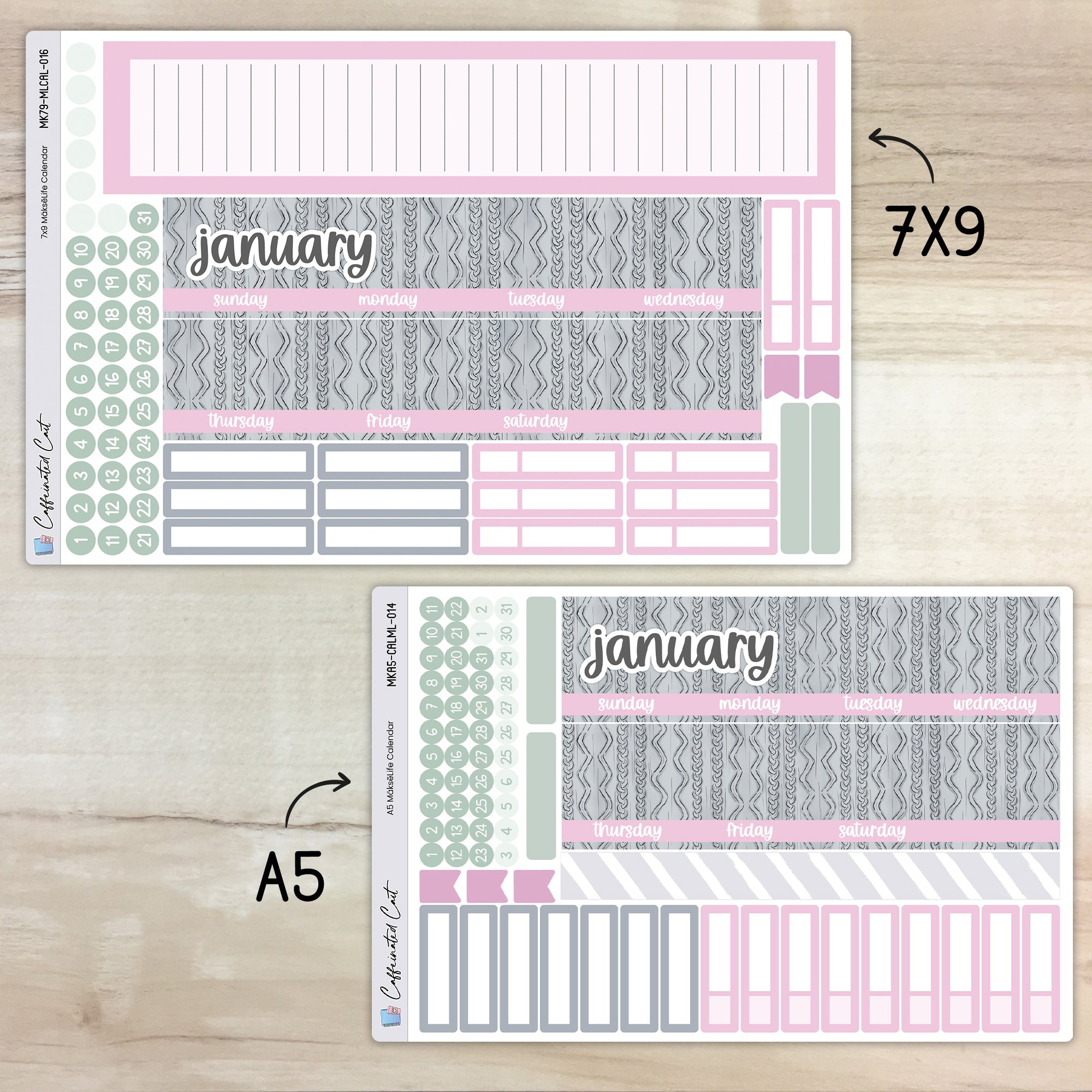 Calendar Kit for MAKSELIFE Planners - Cozy [ 016 ]