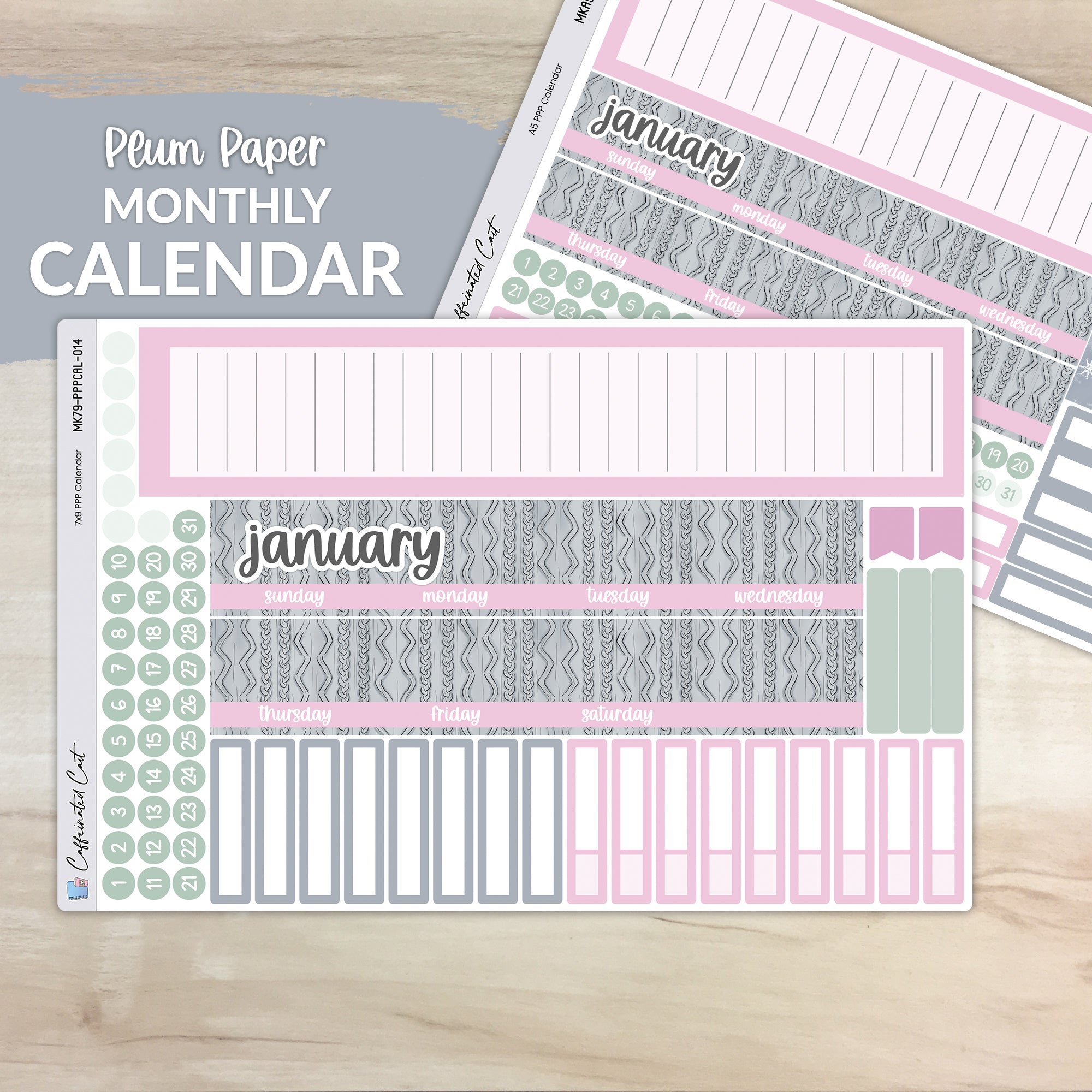 Calendar Kit for PLUM PAPER Planners - Cozy [ 016 ]