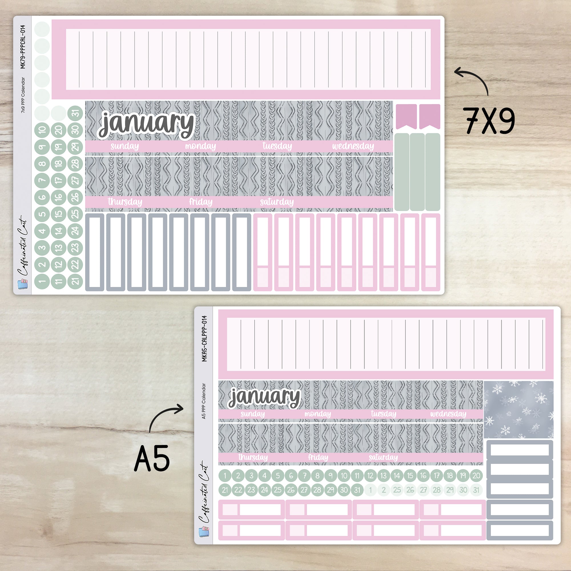 Calendar Kit for PLUM PAPER Planners - Cozy [ 016 ]