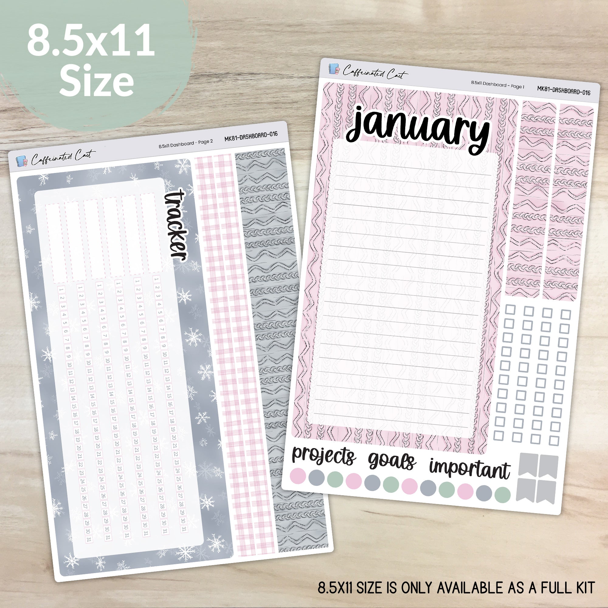 Dashboard & Notes Kit for ERIN CONDREN Planners - Cozy [ 016 ]