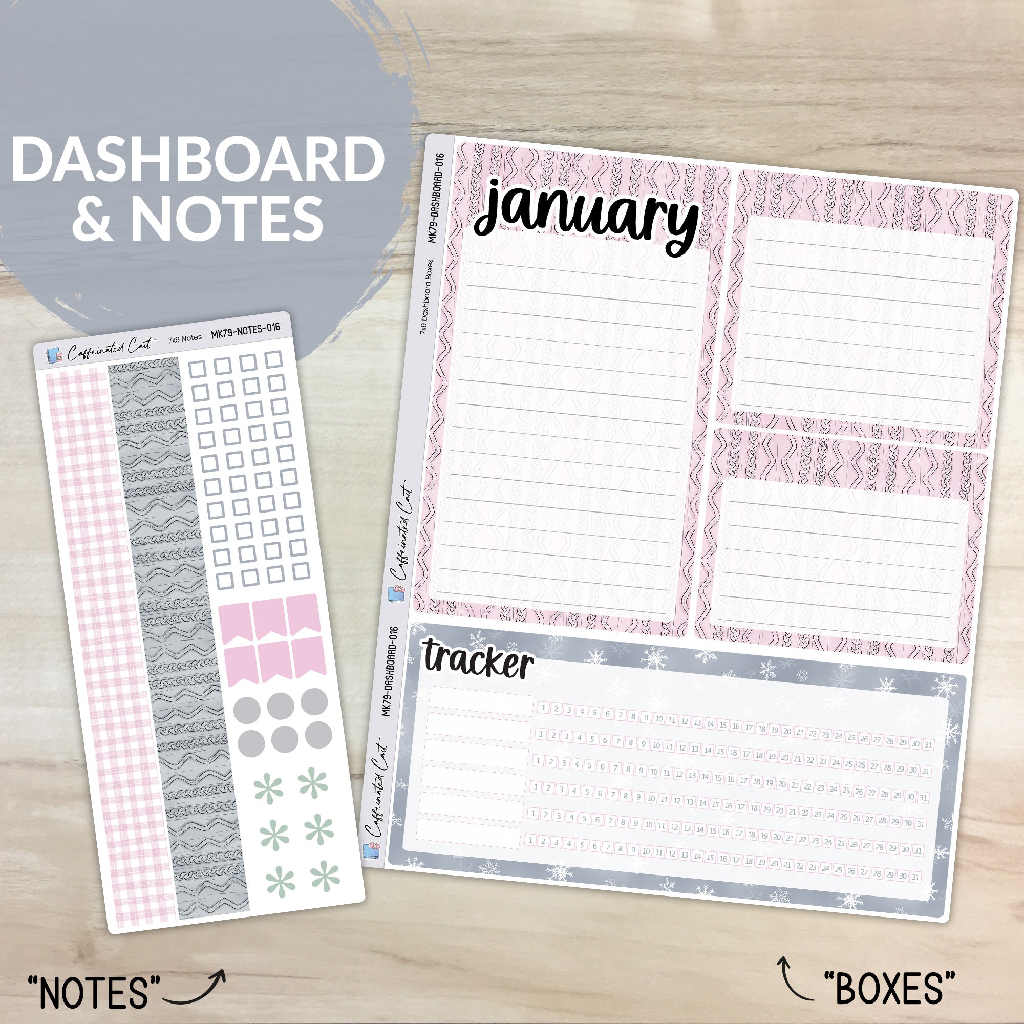 Dashboard & Notes Kit for ERIN CONDREN Planners - Cozy [ 016 ]