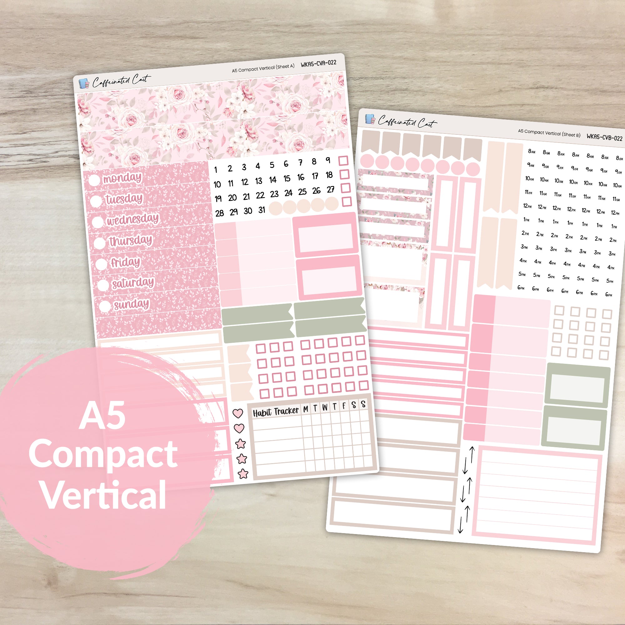 A5 Compact Vertical Kit - Rosé [ 022 ]