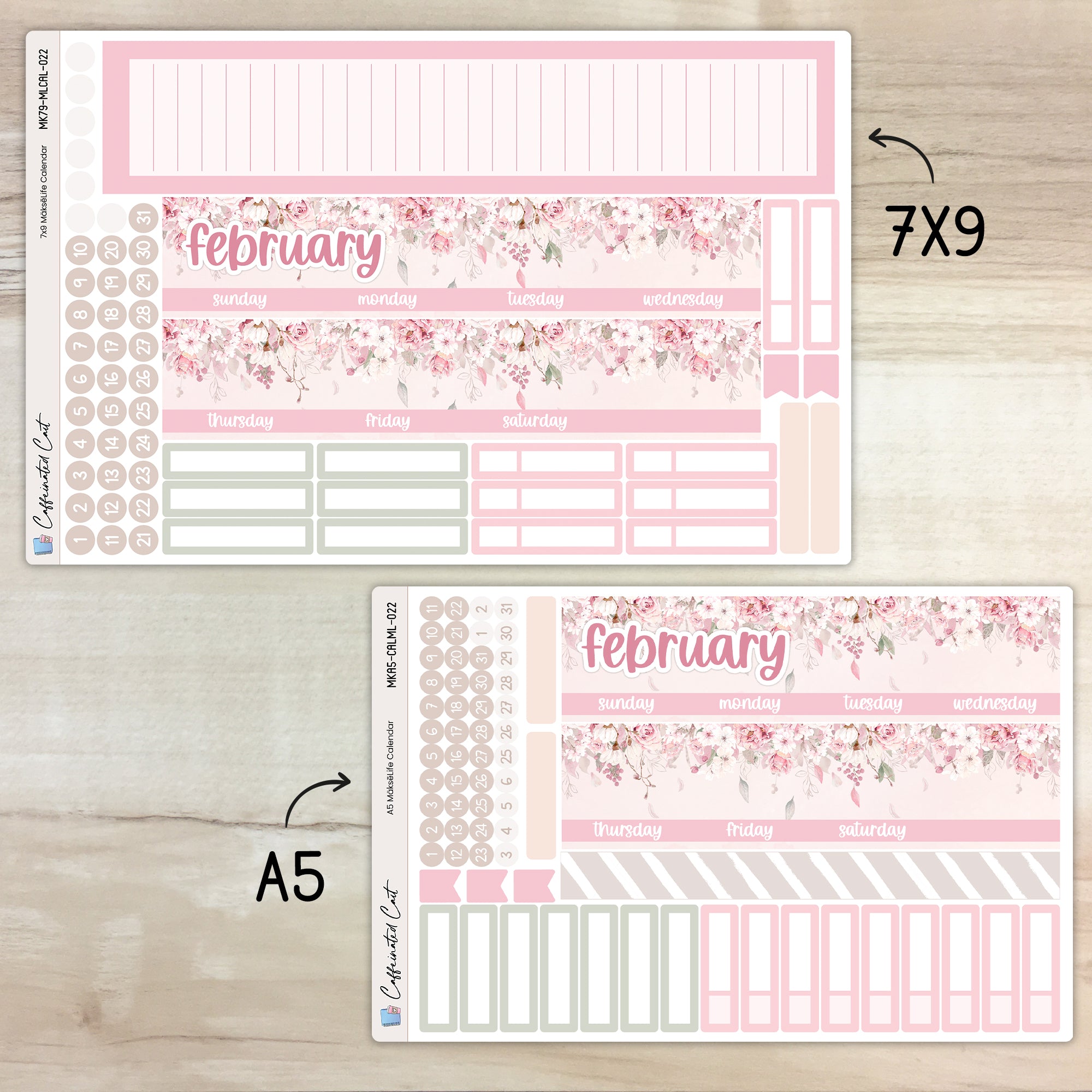 Calendar Kit for MAKSELIFE Planners - Rosé [ 022 ]